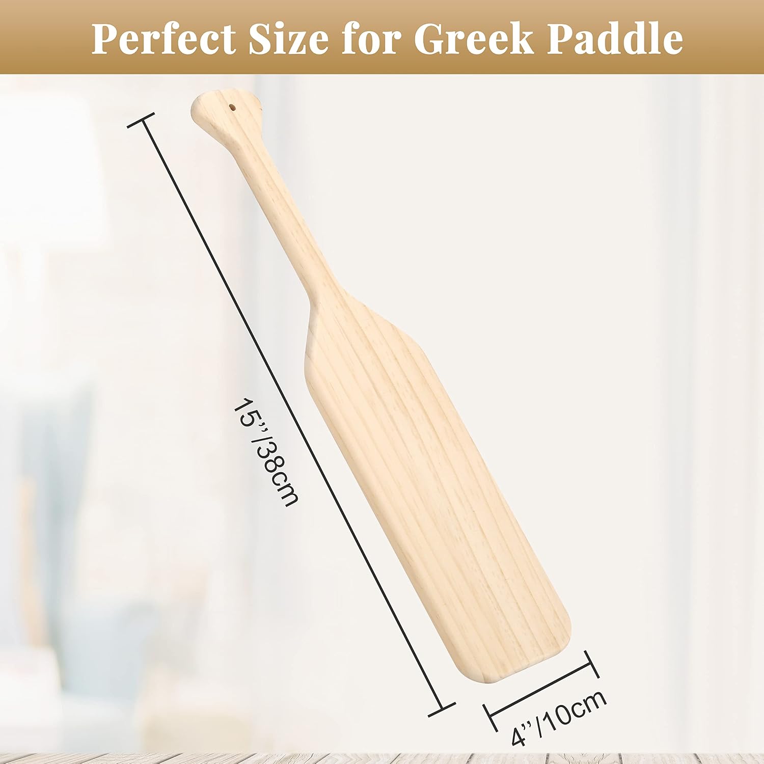 Caydo 15 Inch Unfinished Wooden Paddle, Solid Pine Wood Paddle, Smooth DIY Sorority Paddle for Art Crafts, Wall Decoration