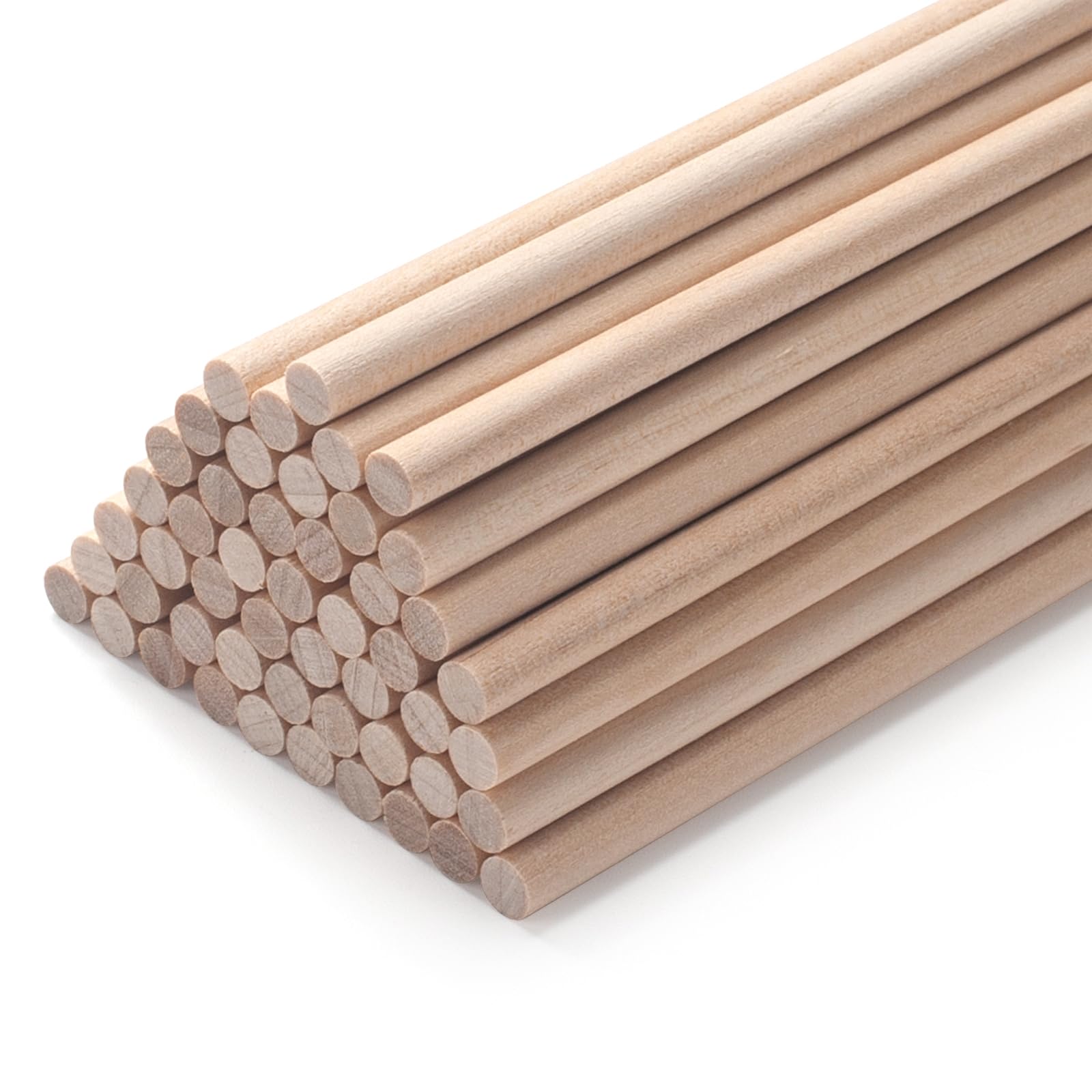 Wooden Dowel Rods Wood Dowels Wooden Sticks for Crafts 50 PCS 5 mm x 30 cm Round Macrame Sticks