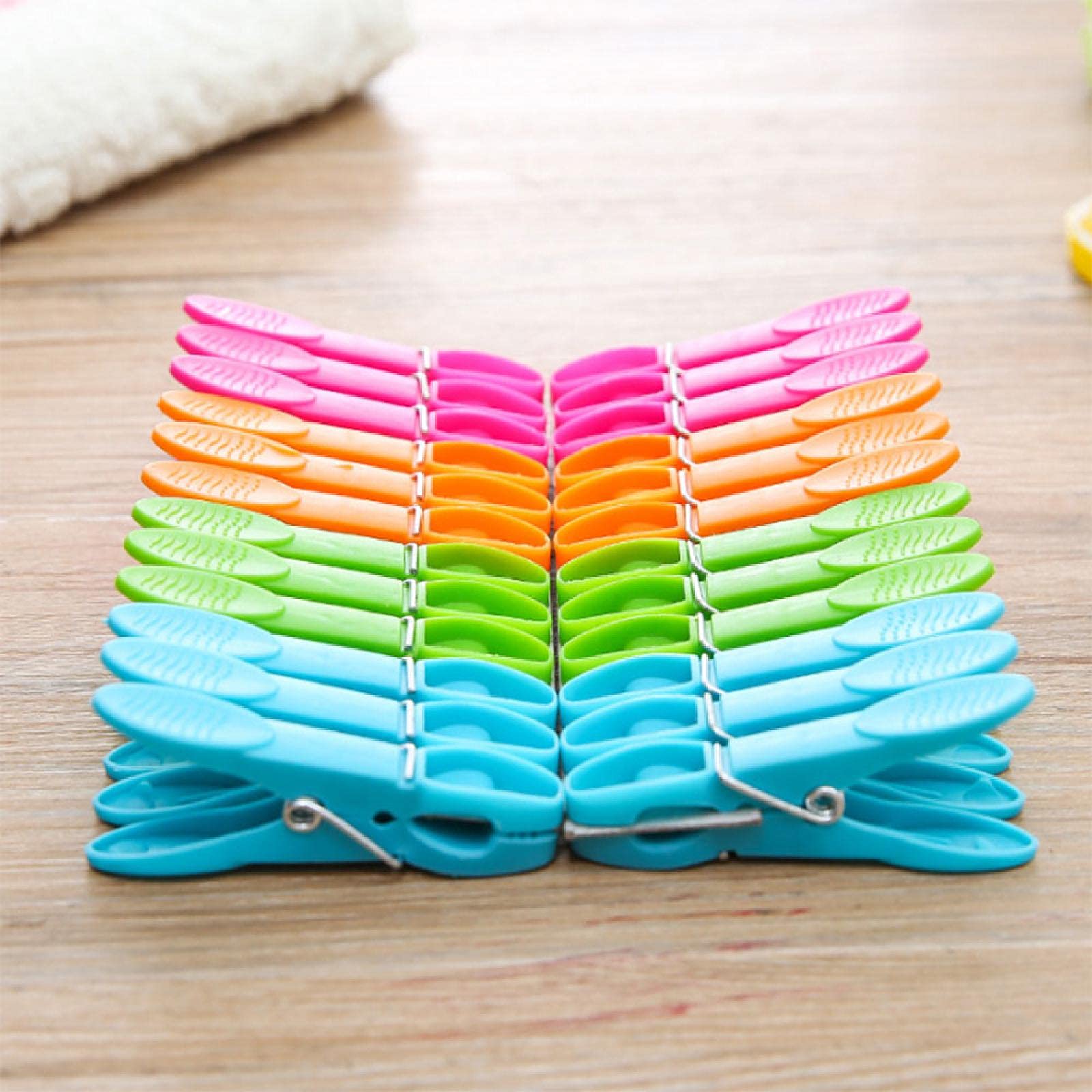 Pinzas para Ropa, Pinzas de Ropa Fuertes, Pinzas para Ropa, Agarre Firme, plástico Suave, Pinzas de lavandería para Calcetines, Suministros para el hogar, Suministros a Prueba de Viento, 120 Unidades