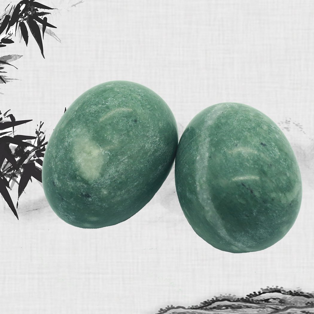 Amazon | 卵型 健康球 たまご型 健身球 ボール グリーン 天然石