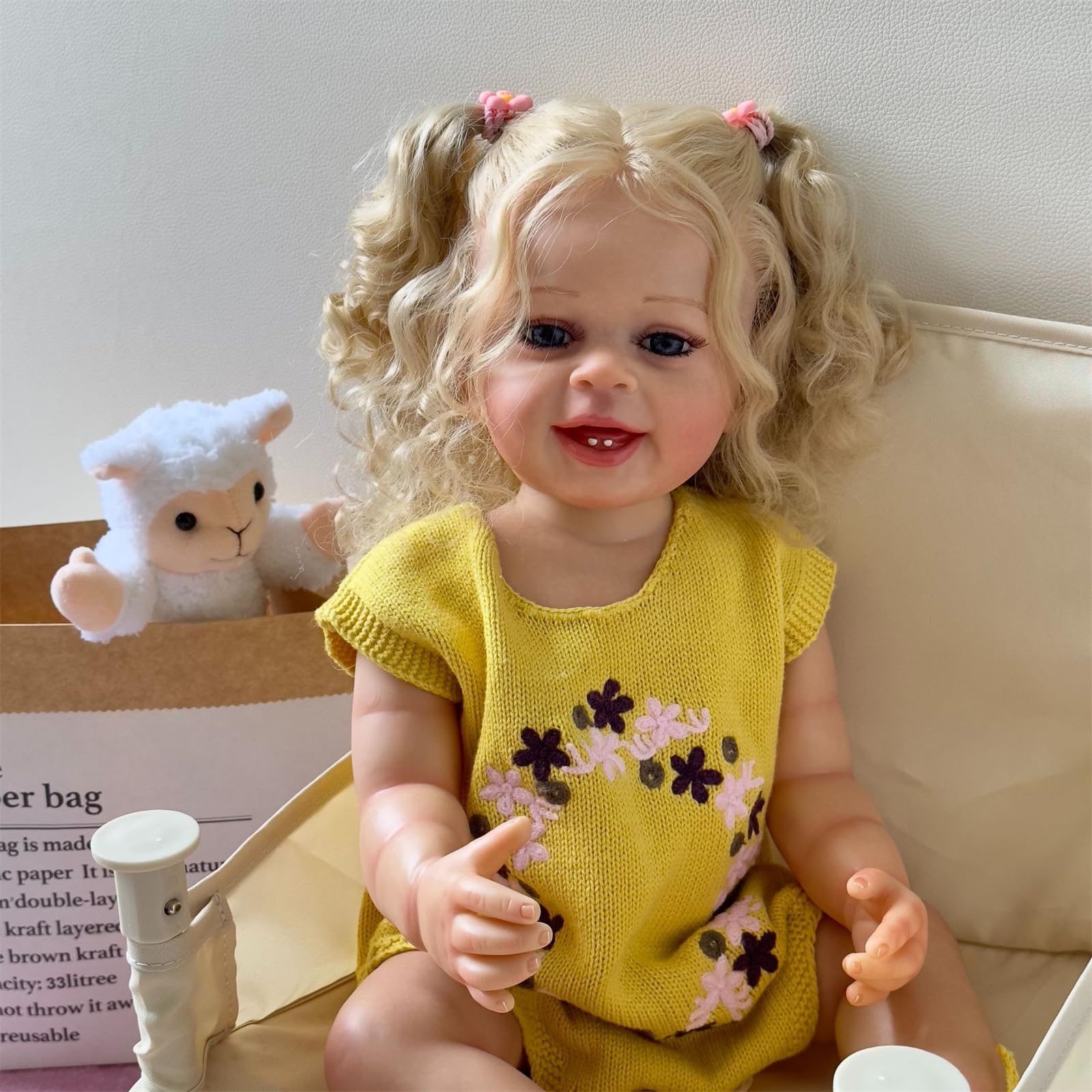 Poupée Reborn 55 Cm (22 Pouces) - Bébé Fille Réaliste Tout Petit - Silicone