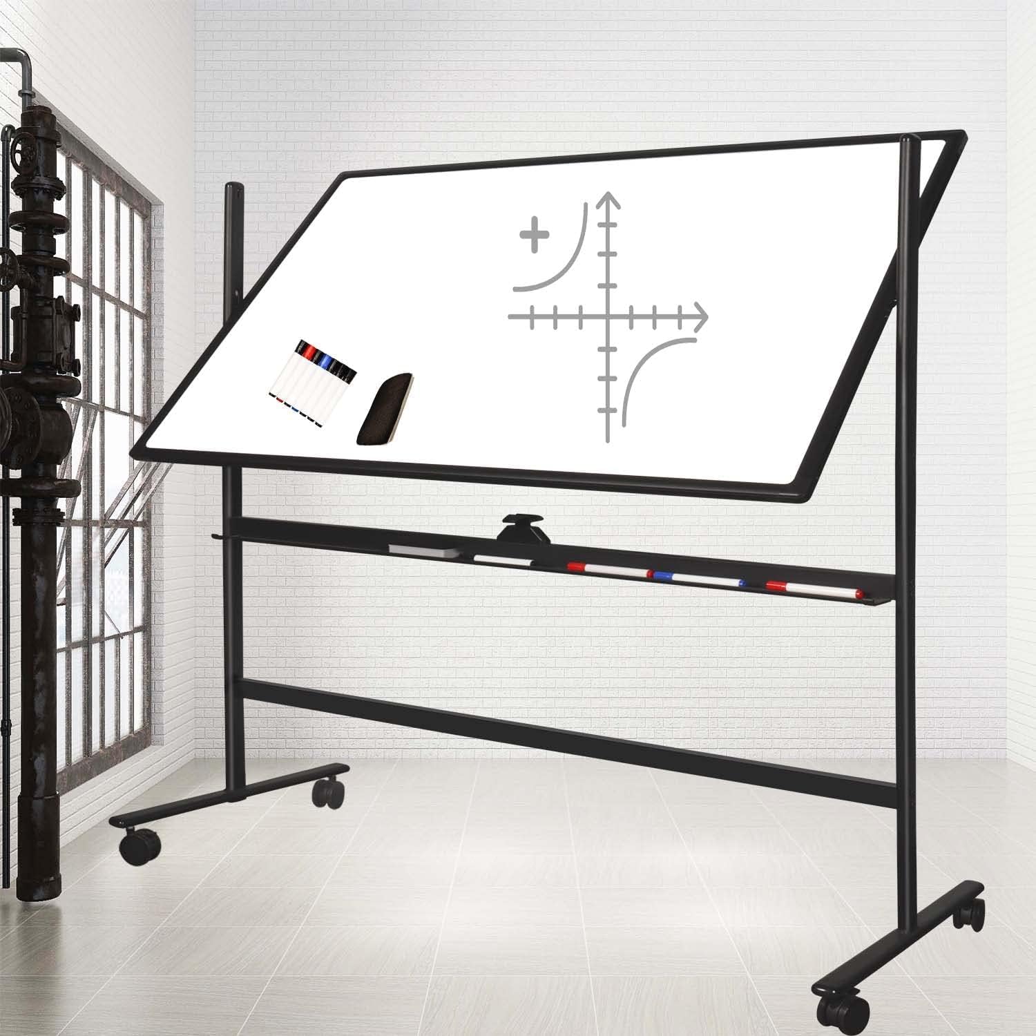 Amazon.co.jp ホワイトボードamazon ホワイトボード 脚付き 両面 ホワイトボード 回転式 掲示板 ホワイトボード 立てる