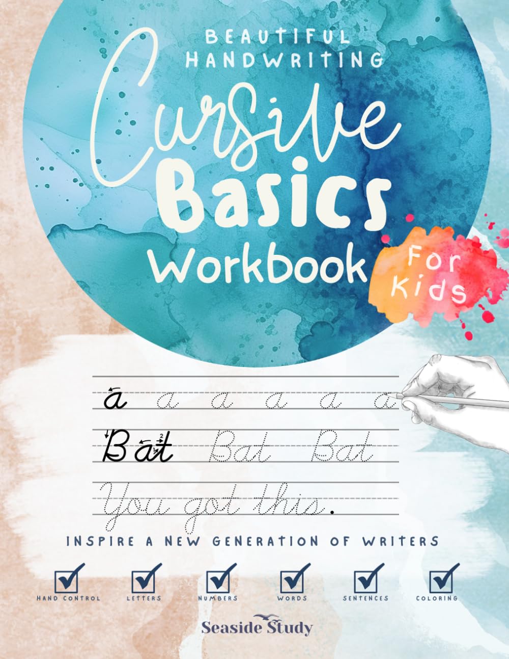 Cursive Basics Lettering Workbook: Alphabet and Word Tracing Practice ...
