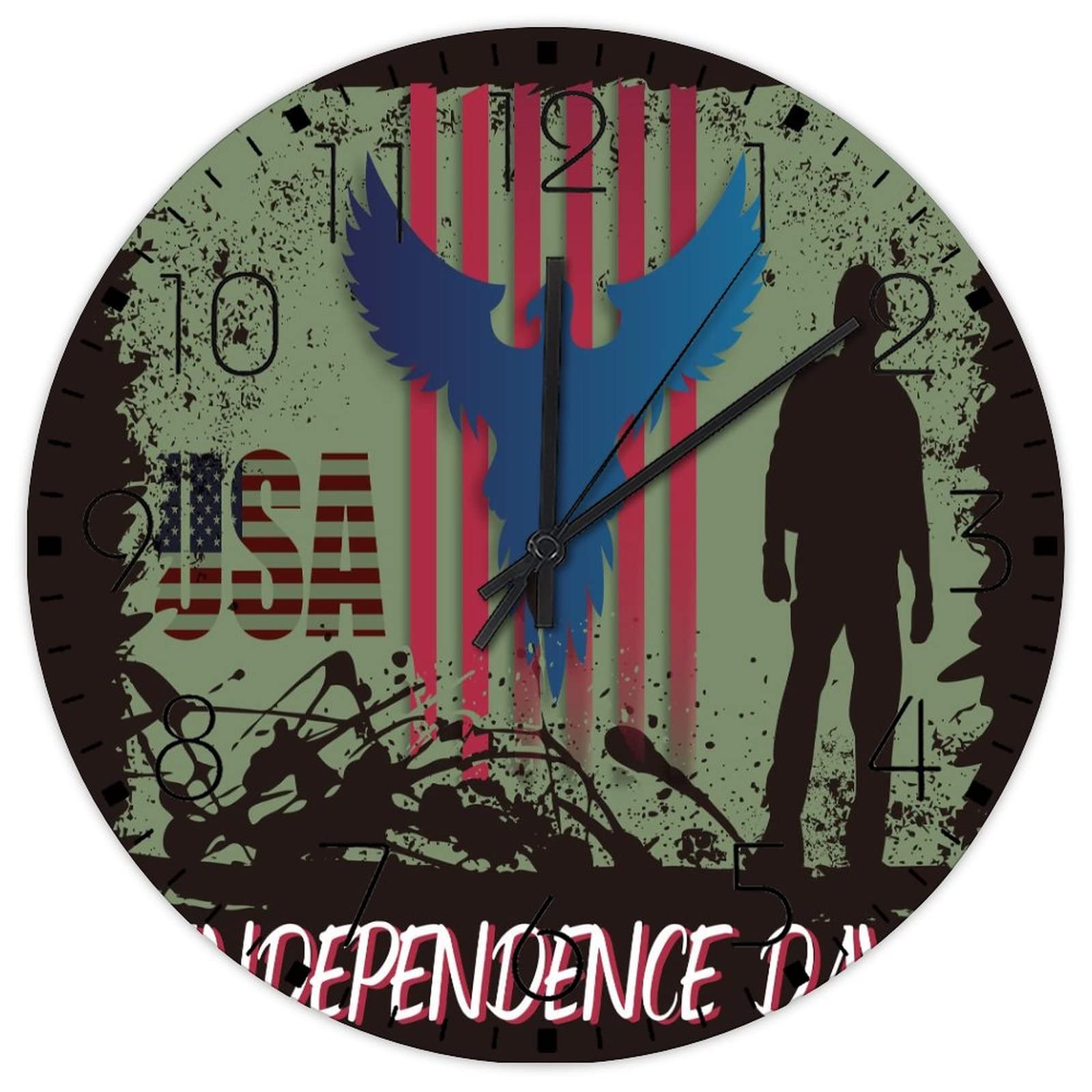 Horloge murale sans tic-tac bois 30,5 cm décorative et calme