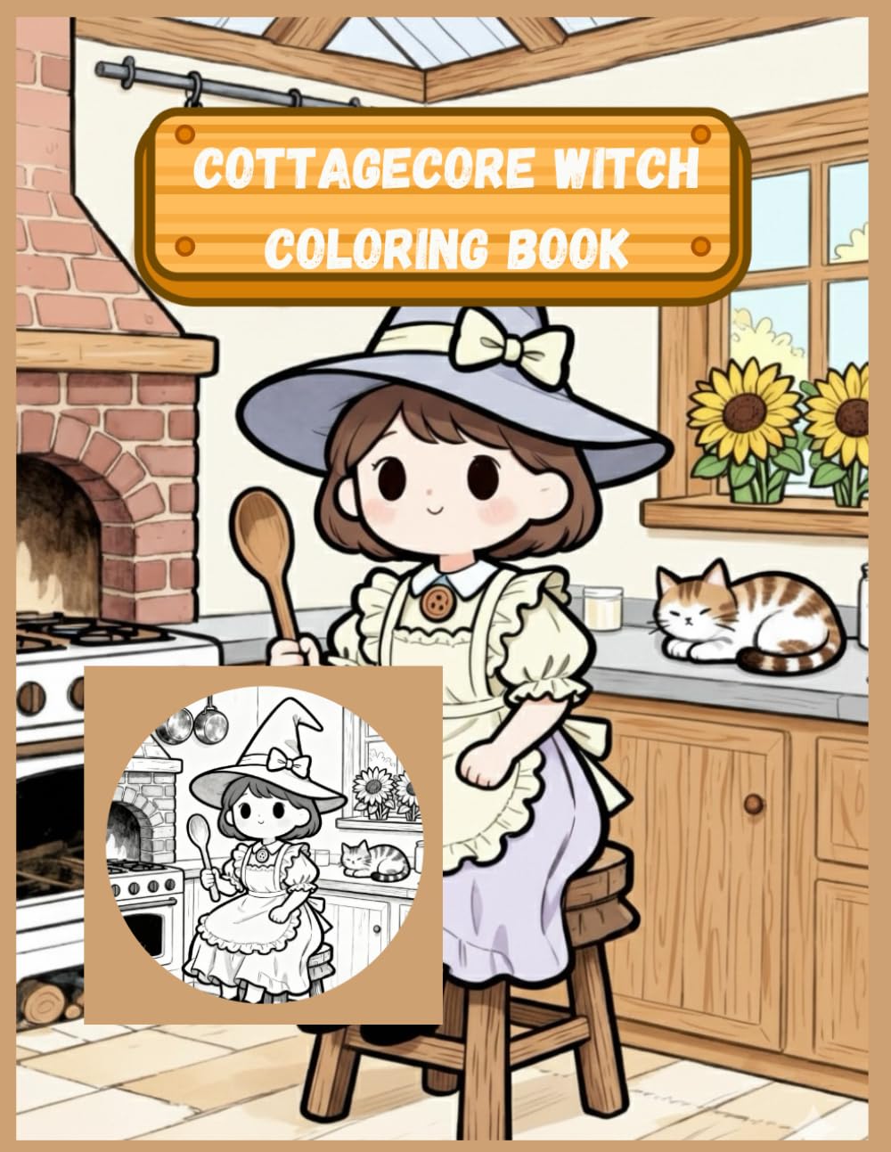 Cottagecore Witch Coloring Book: A Magical Coloring Adventure for Kids – Cute Witches, Forest Scenes, Animals, and Potions
