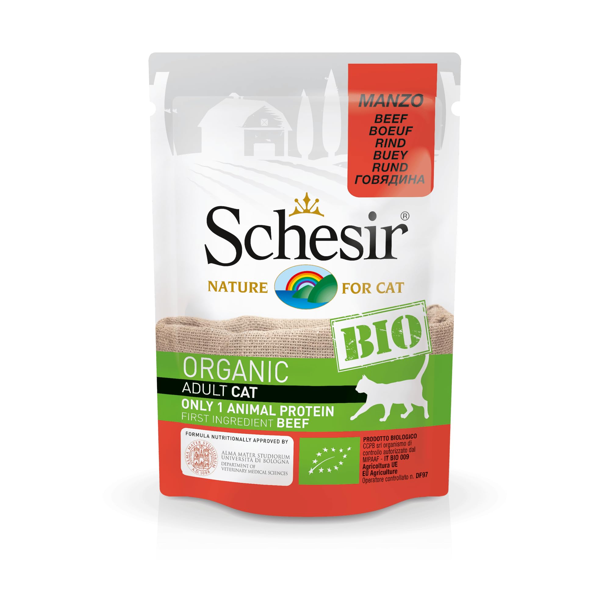 Schesir Cat Pouch Bio- Beef 85 gm