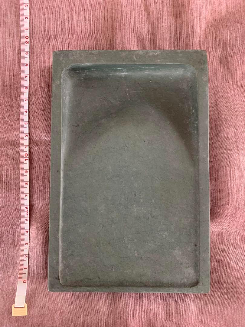 ⭕️雄勝硯　伝統工芸士　杉山唐龍斎　1.5kg超　22cm超　海が27mm 雄勝硯 伝統工芸士 杉山唐龍斎 1.5kg超 22cm超 海が27mm 雄勝