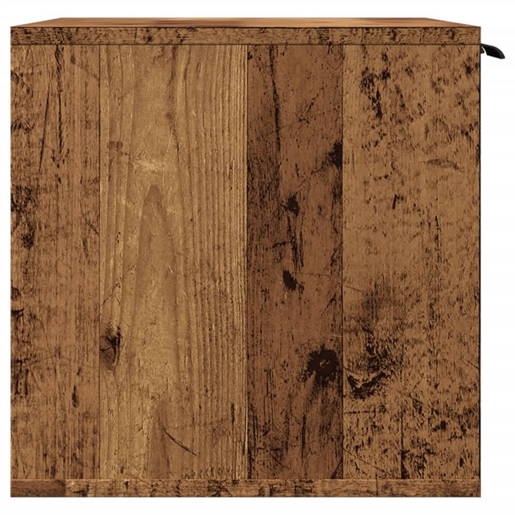 Katzenklo Altholz-Optik 80x50x45 cm Holzwerkstoff, Katzenmöbel mit Versteck, Kratzbaum Ergänzung, Kletterbaum Funktion, Sisal Kratztonne und Liegefläche für Wohnung