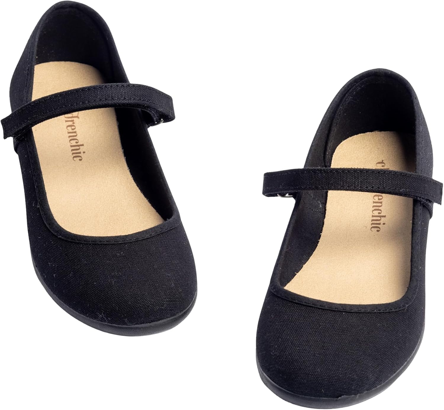 Childrenchic Mary Jane Shoes for Girls – Classic & Comfortable Dress Shoes for Toddlers & Kids – Perfect Flats for School, Play, and Special Occasions (Canvas)