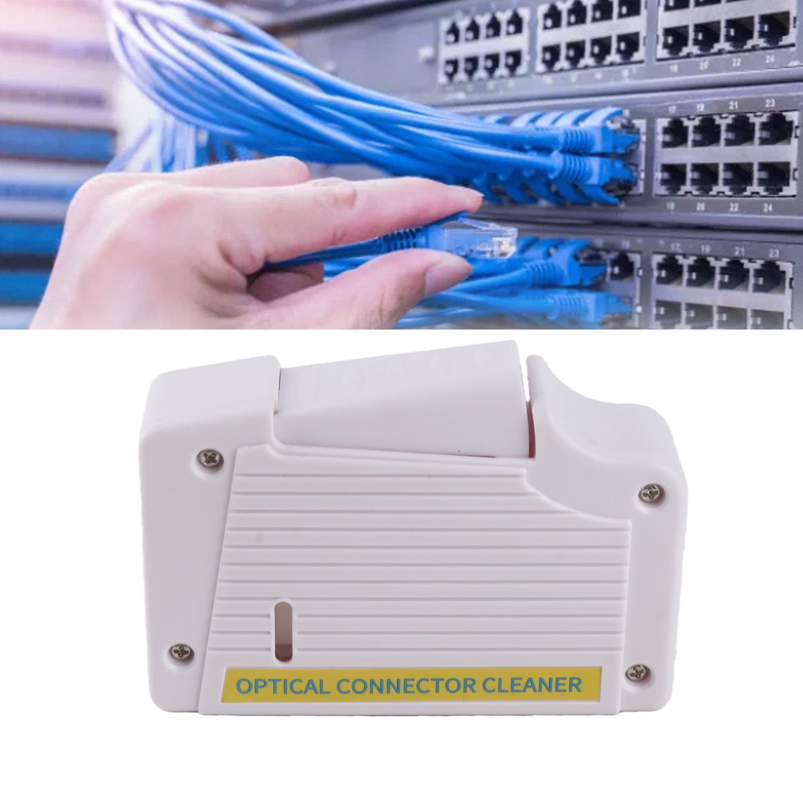 Boîte de Nettoyage à Fibre Optique pour Connecteurs SC FC LC ST, Légère, sans Peluches, Propre sans Alcool, Aspect Blanc, Facile à Transporter