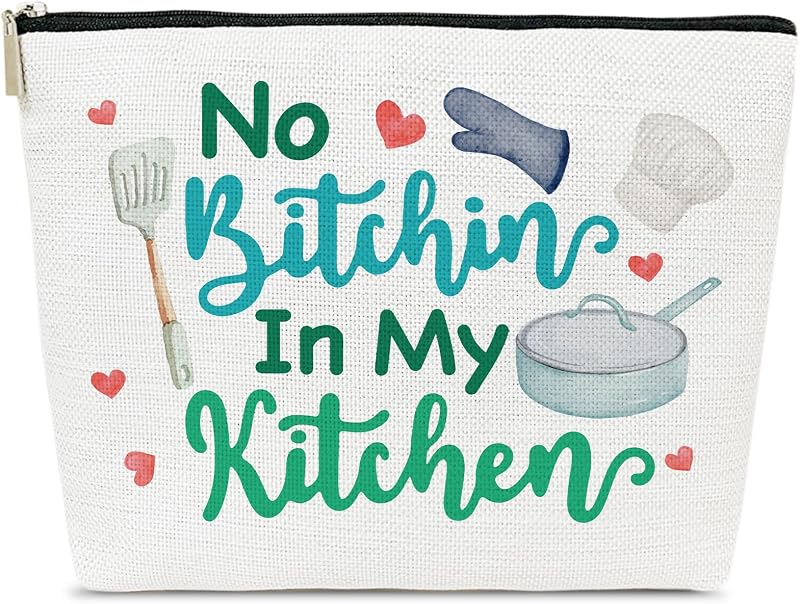 Necessaire de maquiagem ELSGFHSU com estampa temática de cozinha, Style 0212