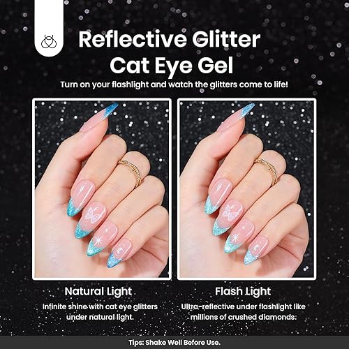 Miniatura 61 de beetles colección “Rainbow” - Kit de esmaltes de uñas en gel, de 20 colores, verde, rosa, azul, con brillantina y nude para niñas, con 3 frascos