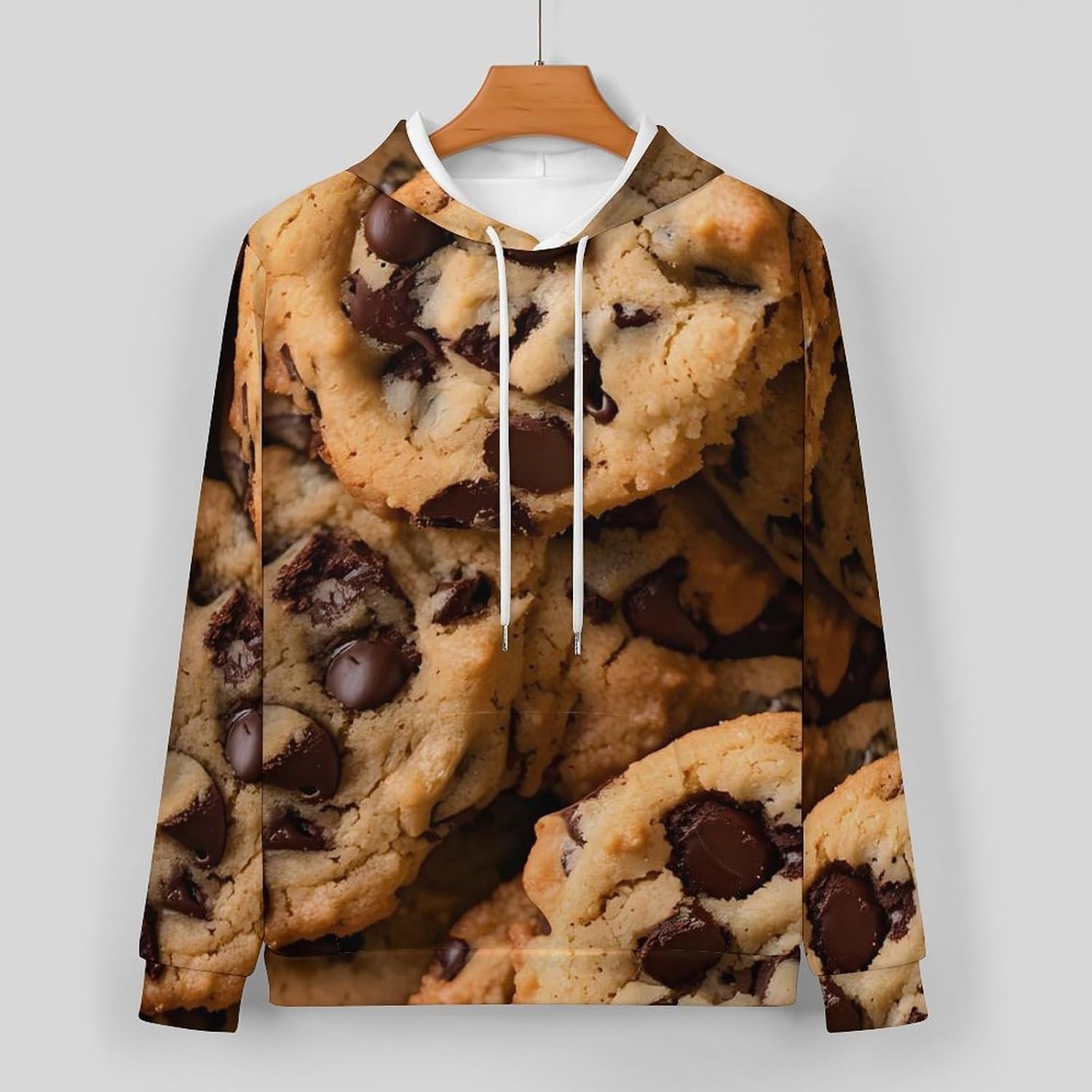 Chocolate Cookie Men's Hooded Set Casual 2 Pieces Suits Pullover Tracksuit Hoodies And Sweatpants