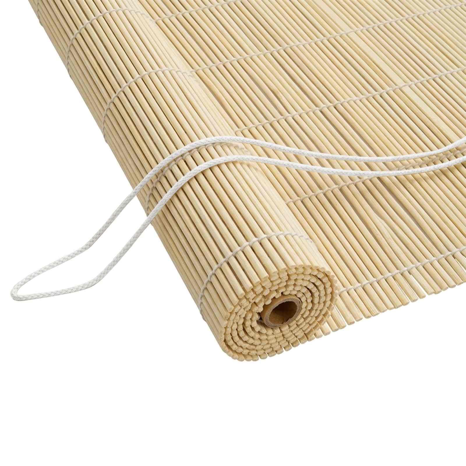 Roleta bambusowa naturalna 110 x 160 cm | Zewnętrzna instalacja wewnętrzna, regulowane światło, zabezpieczenie przed dziećmi, łatwa konserwacja