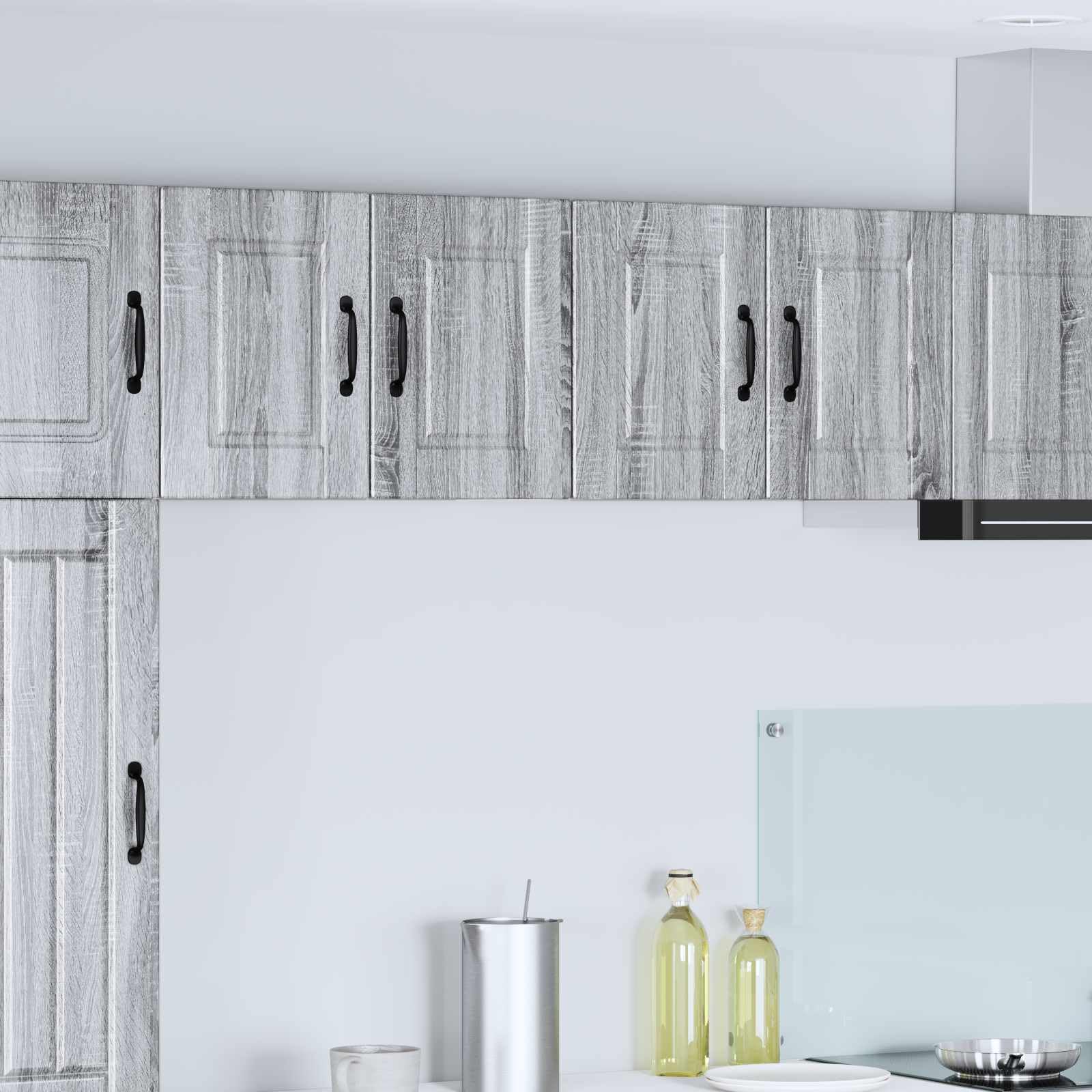 Meuble mural Porto gris Sonoma 60 cm en bois d'ingénierie avec étagères