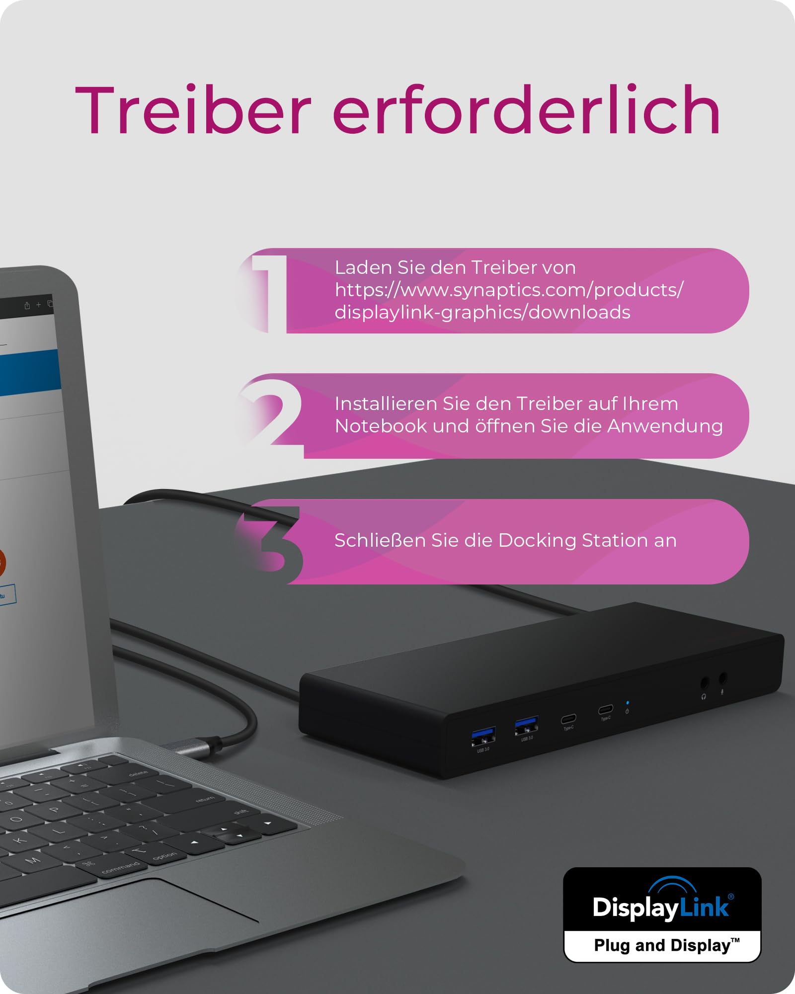 ICY BOX Stacja dokująca USB-C (14 w 1) do 2 monitorów (2 x HDMI i 2 x DP), 5K 30 Hz | 4K 60 Hz, 6-drożny hub USB 3.0, 65 W, Power Delivery, Gigabit Ethernet, Audio, IB-DK2245AC