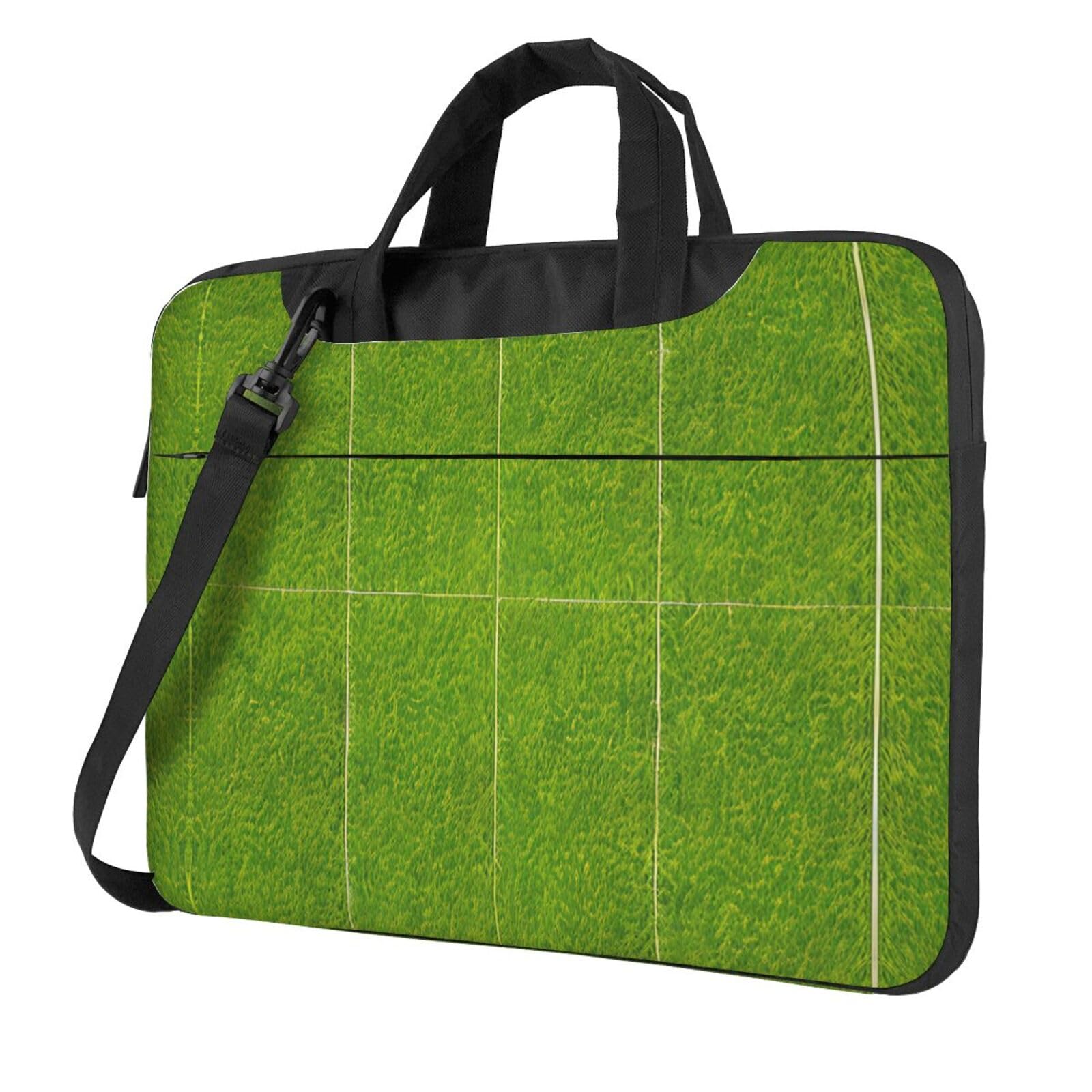 Maletín para portátil de 13 pulgadas duradero HYTTER estampado negro y verde elegante 8