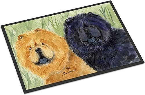 Miniatura 1 de Caroline's Treasures SS7009MAT Chow Chow - Tapete para puerta delantera, 18 x 27 pulgadas, para interiores y exteriores, para entrada,