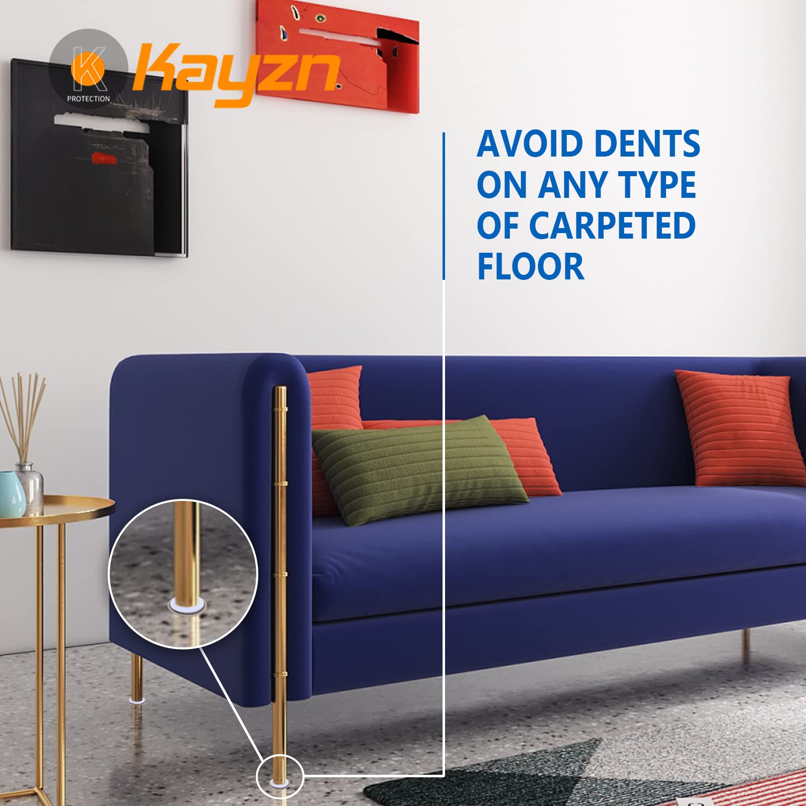 36pcs Self-Adhesive Furniture Sliders 1-7 9 Furniture Moving Pads-Sticky Carpet Slider for Protect Carpeted Surface Furniture Carrier- Easily — view 6