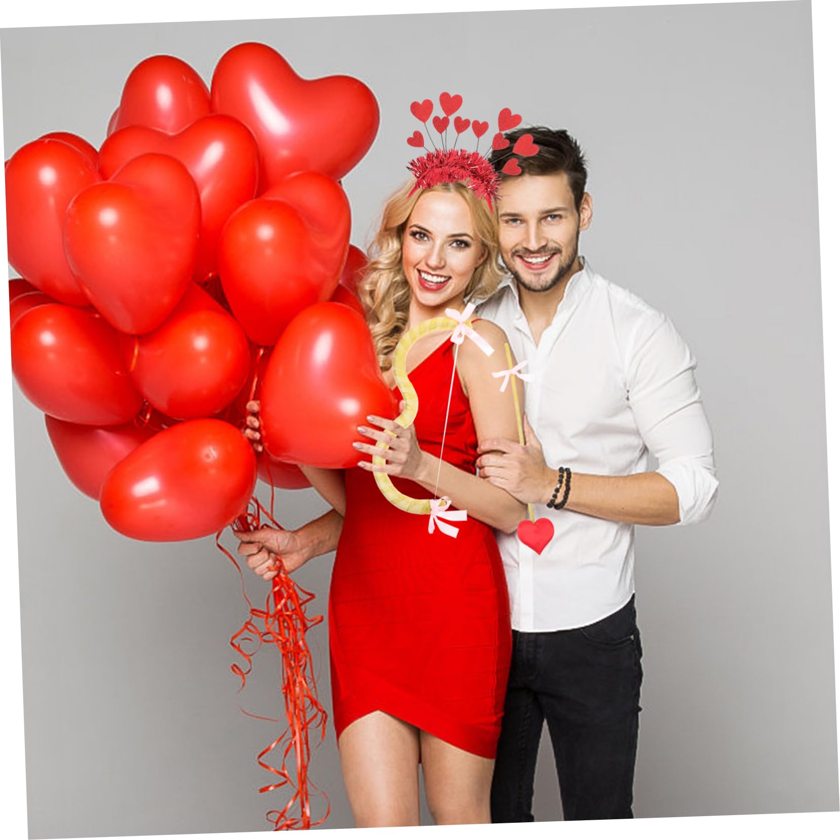 BESPORTBLE Valentine's Day Cupid Costume Set for Women Gold Cupid Arrow Prop with Heart Headband Versatile Cosplay Accessory for Parties Masquerades and Themed Events - Image 4