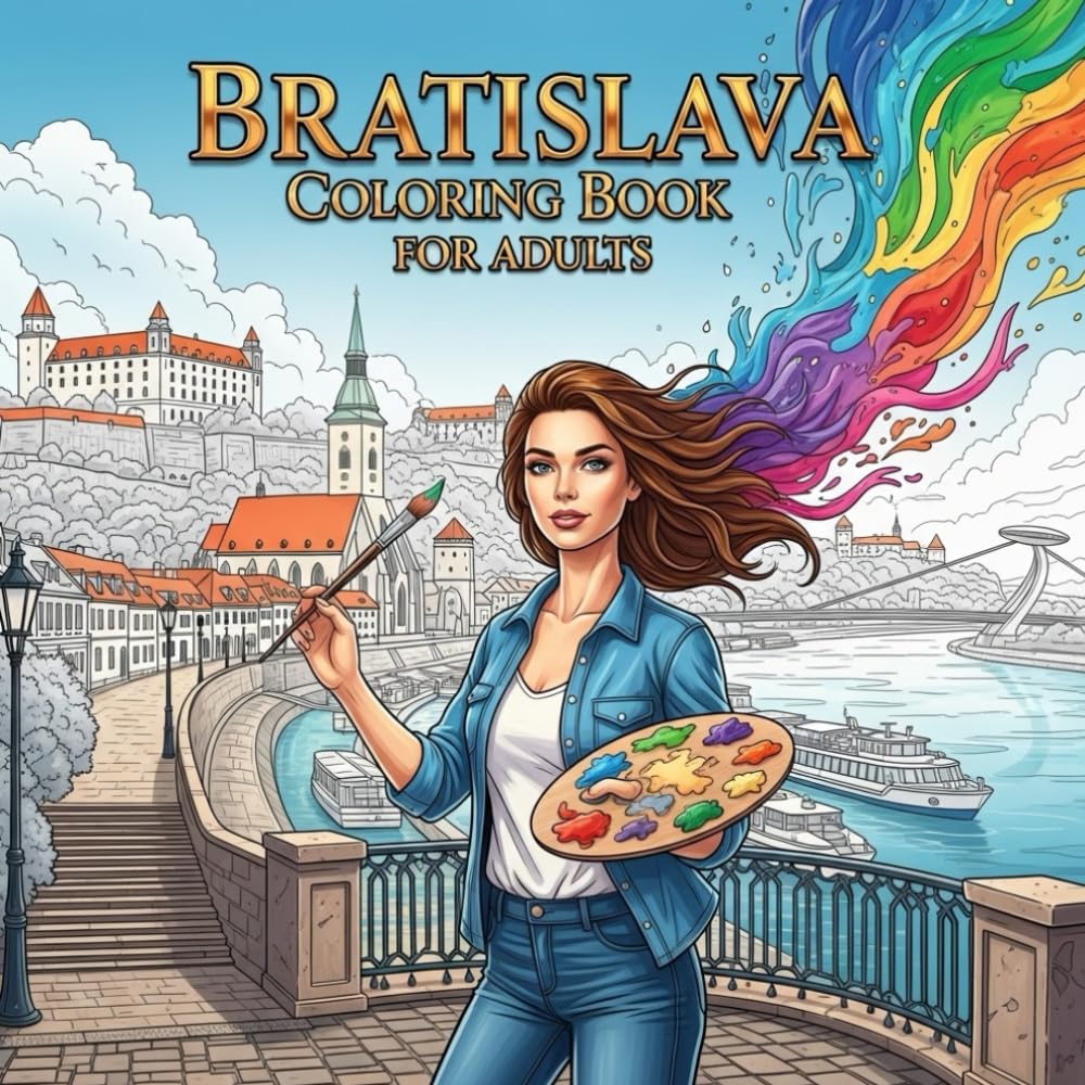 Bratislava Coloring Book for Adults: From the Heart of Slovakia Bold and Easy Pages Simple Designs for Travel and Relaxation for Adults, Teens, and ... Stress (Coloring series of European capitals)