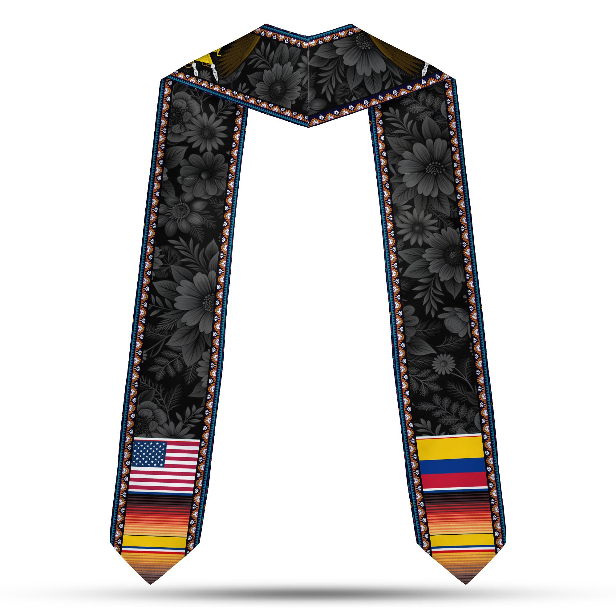 MonkeyVan Custom Colombian Graduation Sash 2025, Personalized Colombian American Stole, Colombia Flag Graduation Stole S69