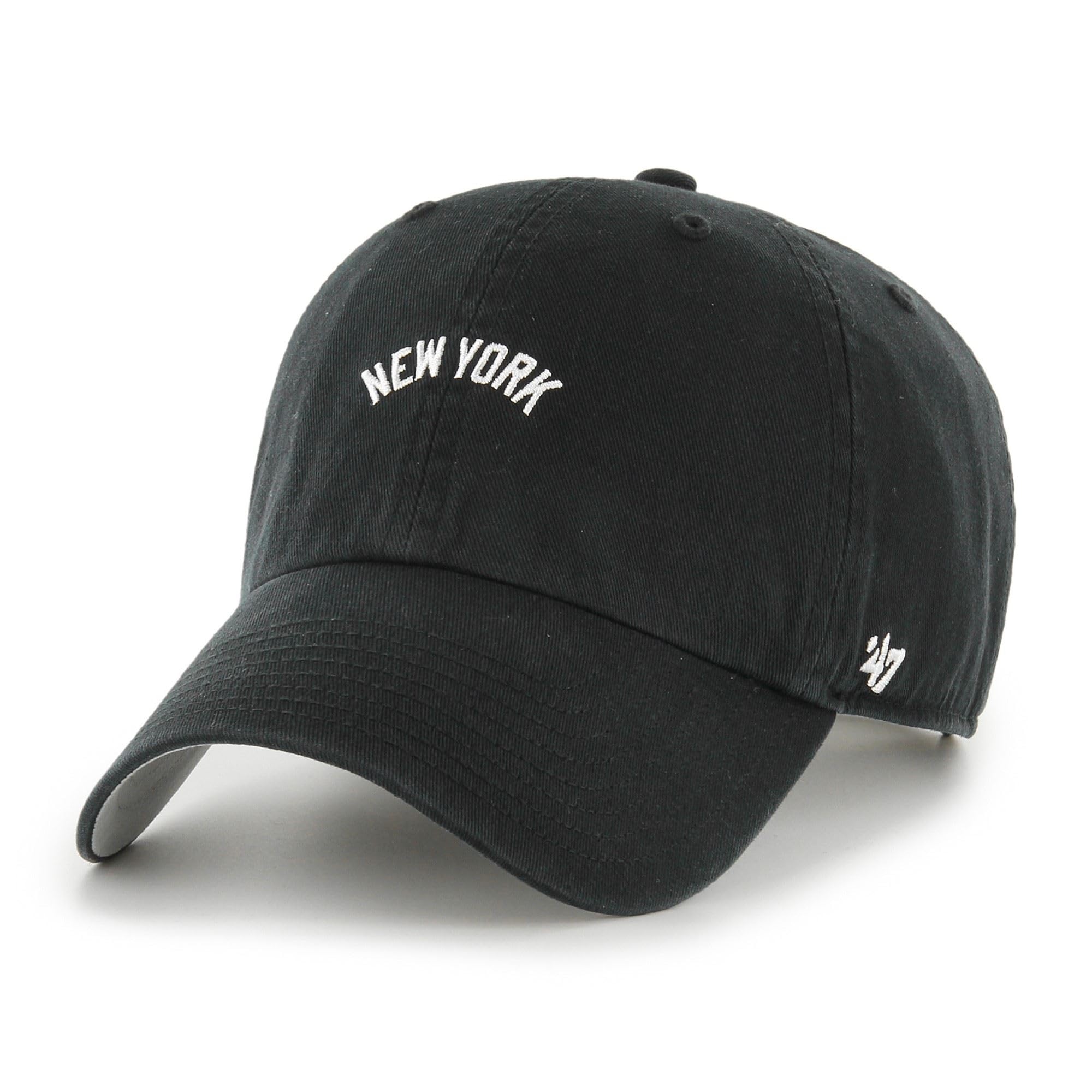 47 New York Yankees MLB Clean Up Baserunner Script Black Adjustable Cap — image 1