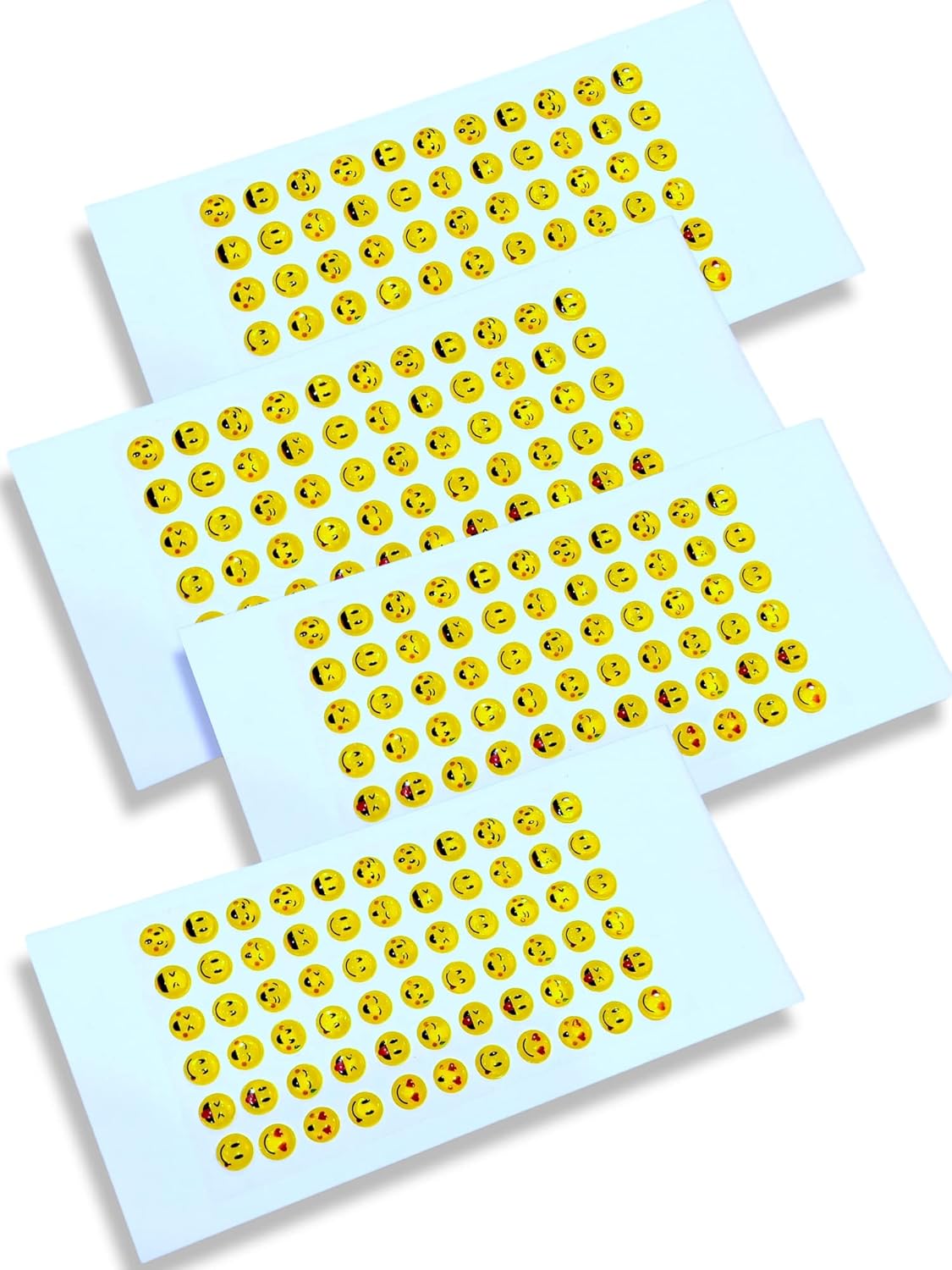 Crystal 3D Smiley Emoji Face with Different Expressions Self Adhesive