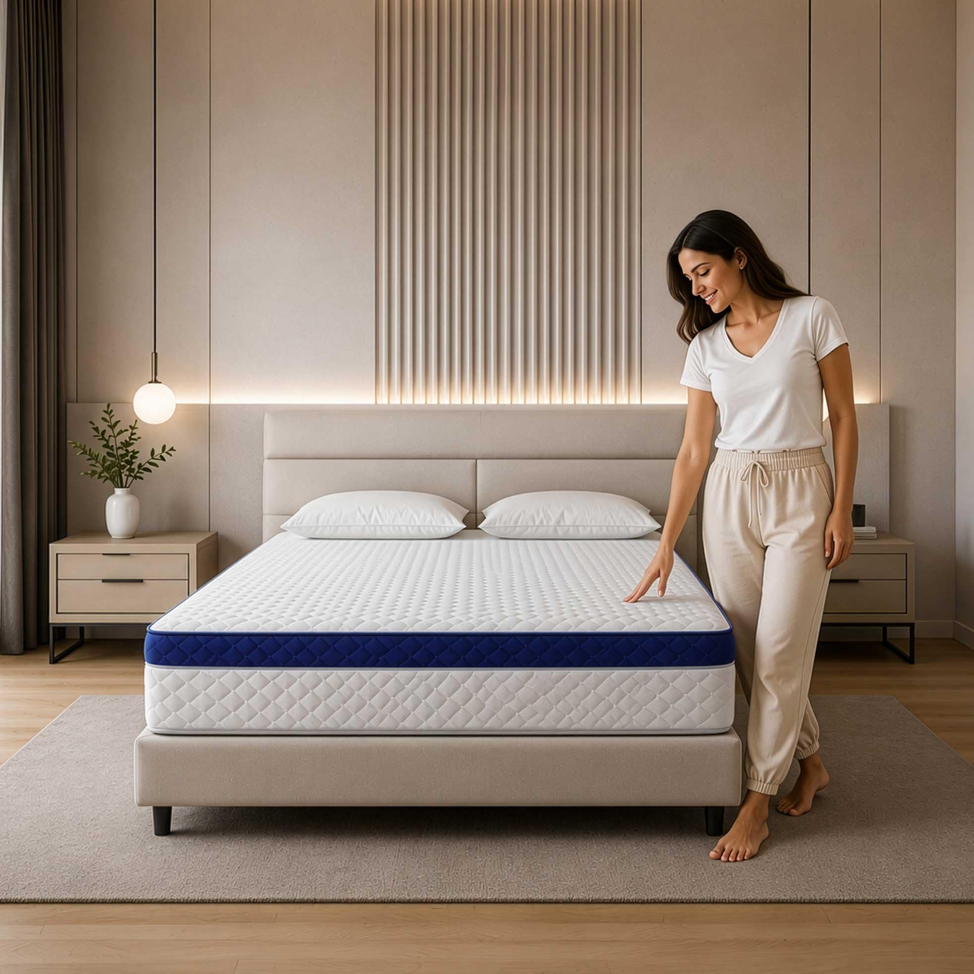 Baldiflex Materasso Una Piazza e Mezza Molle & Memory 5 cm Tago, con Fascia Full Air Sfoderabile e Lavabile a 9 Zone 120x200x26 cm