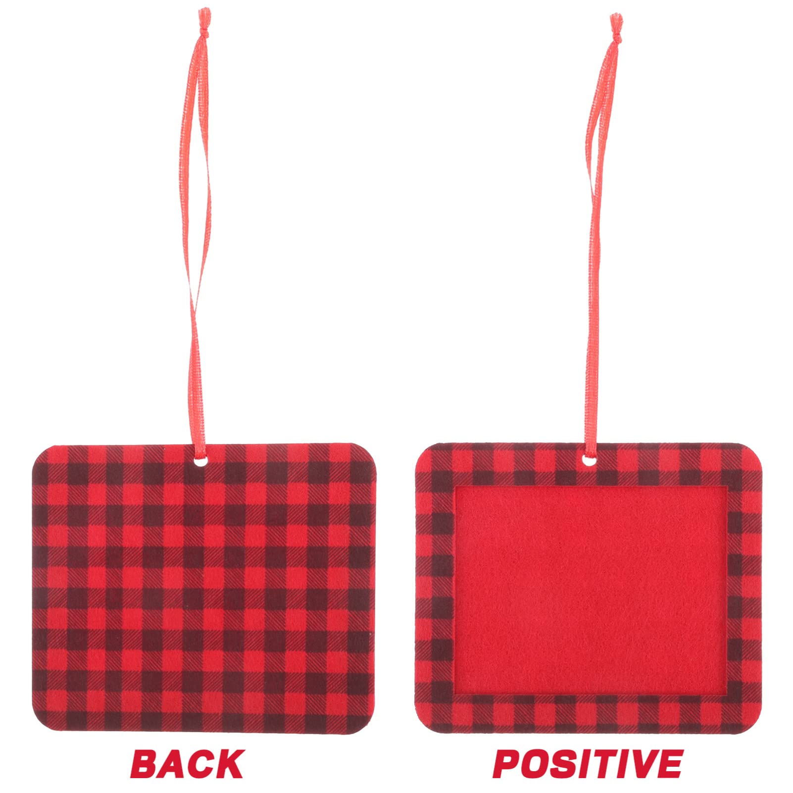 Abaodam 36piezas Adornos De Navidad De Fieltro Forma De Marco De Fotos Colgantes Decorativos Para Fotos Navideñas Para Fiestas y Decoraciones Del Hogar