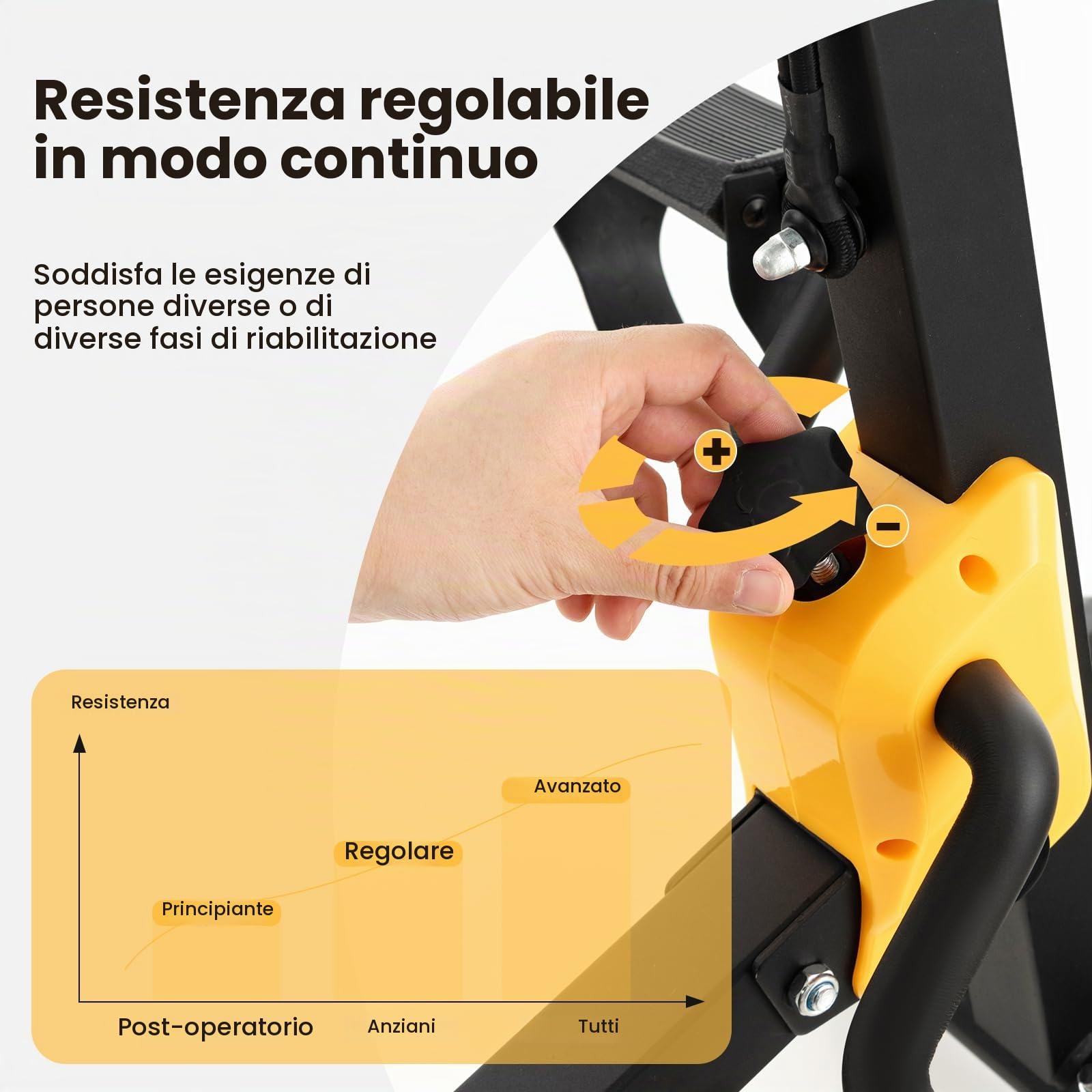 KOMFOTTEU Cyclette da Casa con Altezza e Livelli di Resistenza Regolabili