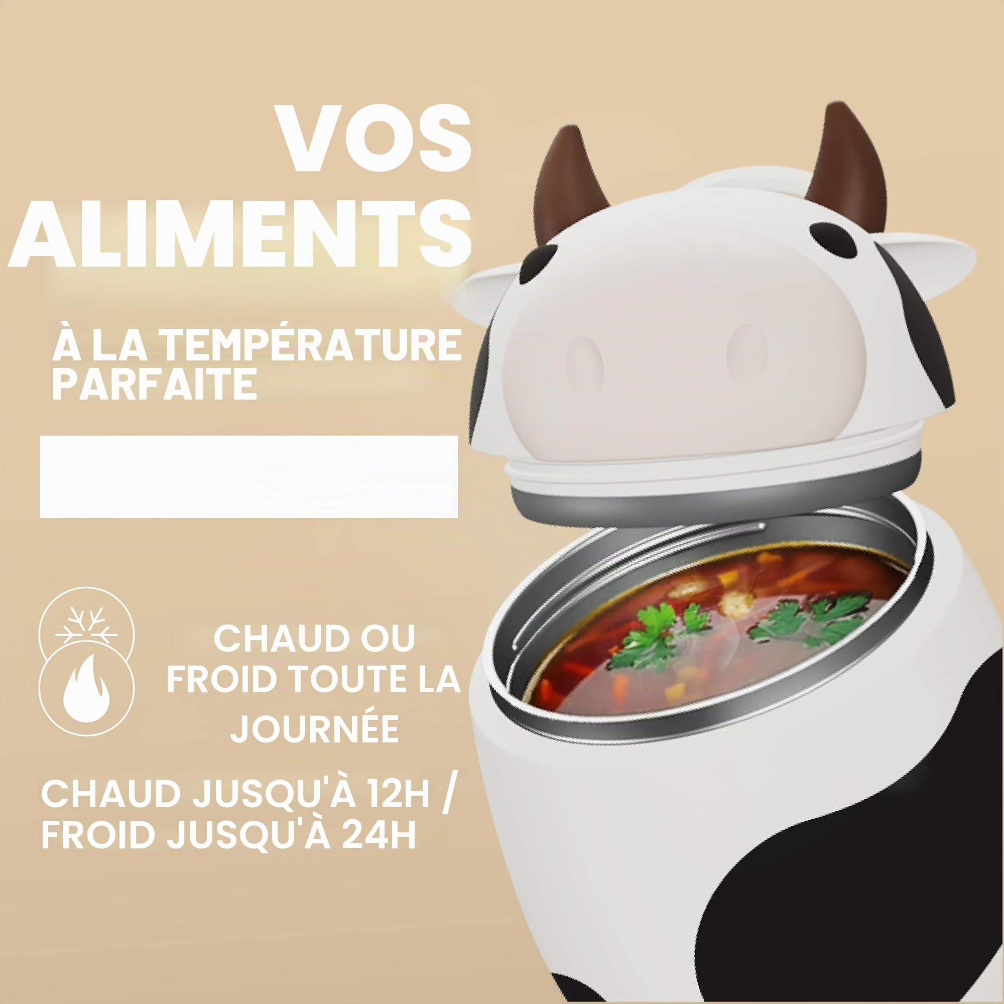 Porta Pranzo Bestie 600ml Asobu Cow