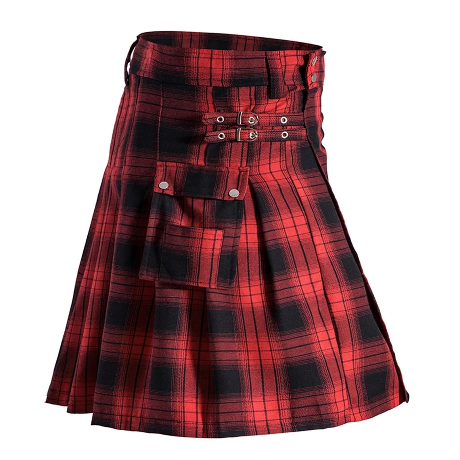 Kilt per Adulti Stile Etnico Uomo Donna Gonna Scozzese Kilt Scozzese in Cotone per Matrimoni(Color3,M(Waist 35inch))