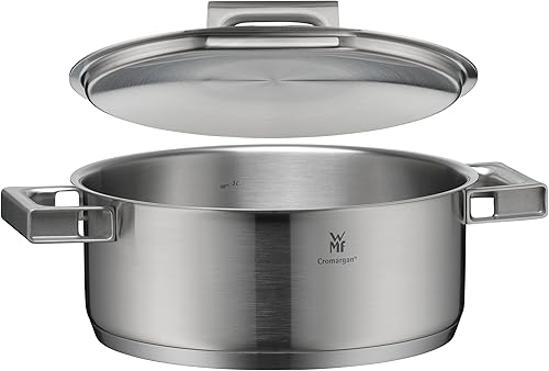 Miniatura 7 de WMF Ultimate Cool - Juego de cacerolas de inducción de 5 piezas con tapa de acero inoxidable, acero inoxidable mate cromargan, juego de ollas de
