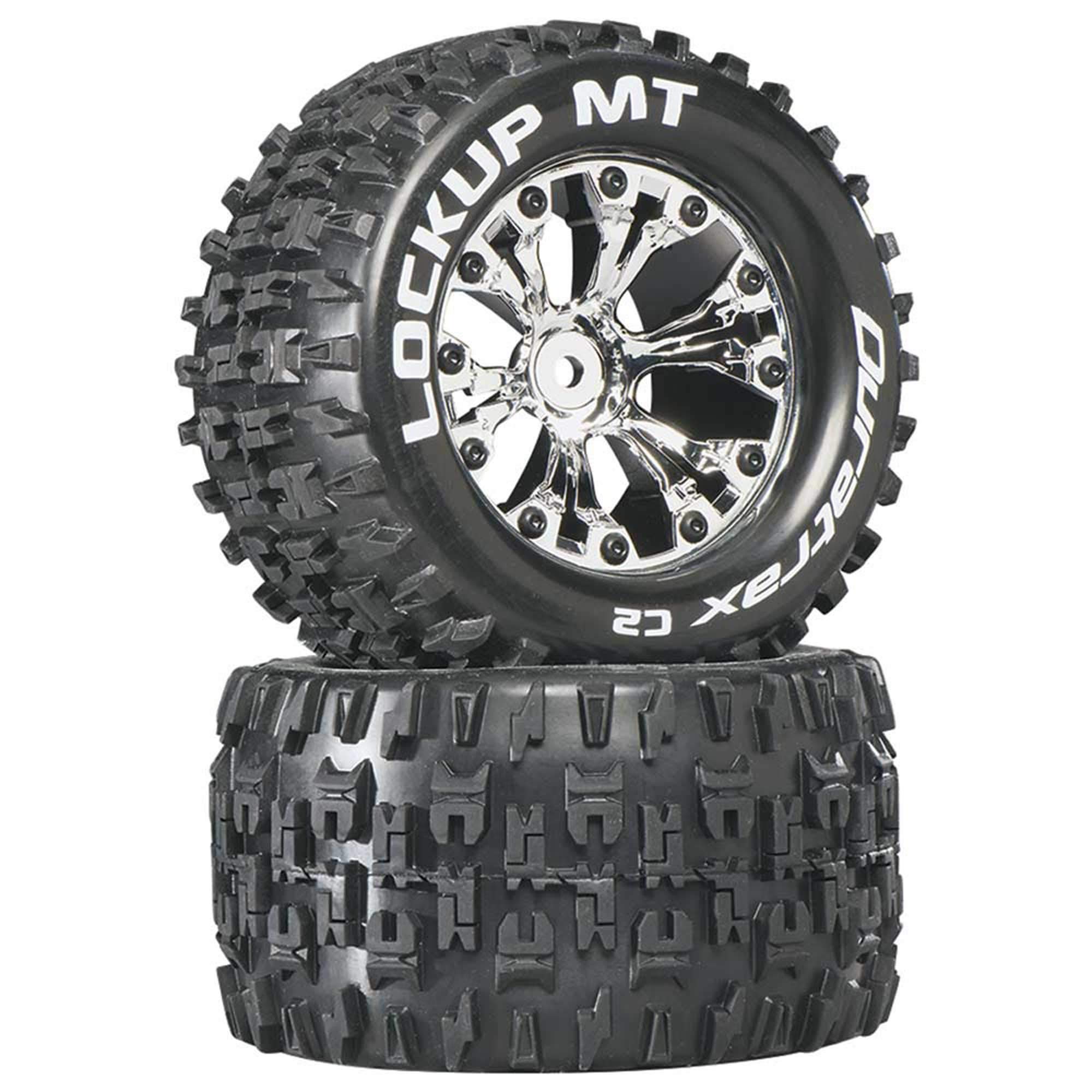 Duratrax Sidearm MT 2.8 Truck 2WD Mounted Rear C2 Wheels (2-Piece), Black — view 18
