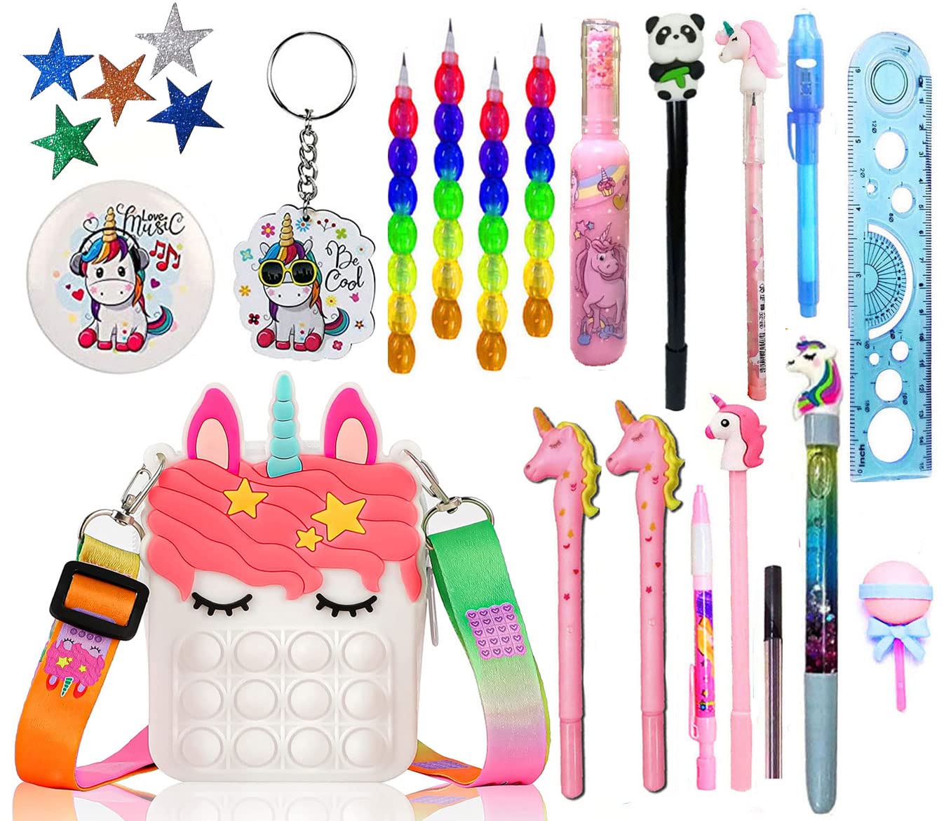 Neel Polyester Unicorn Stationery Gift Set For Girls, Large Capacity Pouch Storage Bag With Pen Pencil Eraser Diwali, Christmas, New Year, Birthday Return Gift (Style 5),Multicolor (B0BR5QL499) Amazon Price History, Amazon Price Tracker
