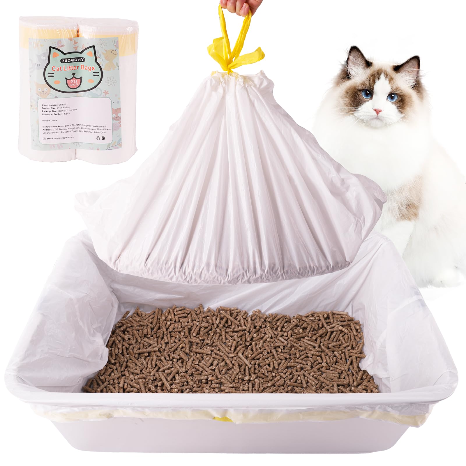 Litter Liner 49 Count Sifting Cat Litter Box Liners Bags Large Cat