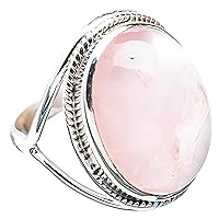 Algopix Similar Product 13 - Navya Craft Rose Quartz Ring 925