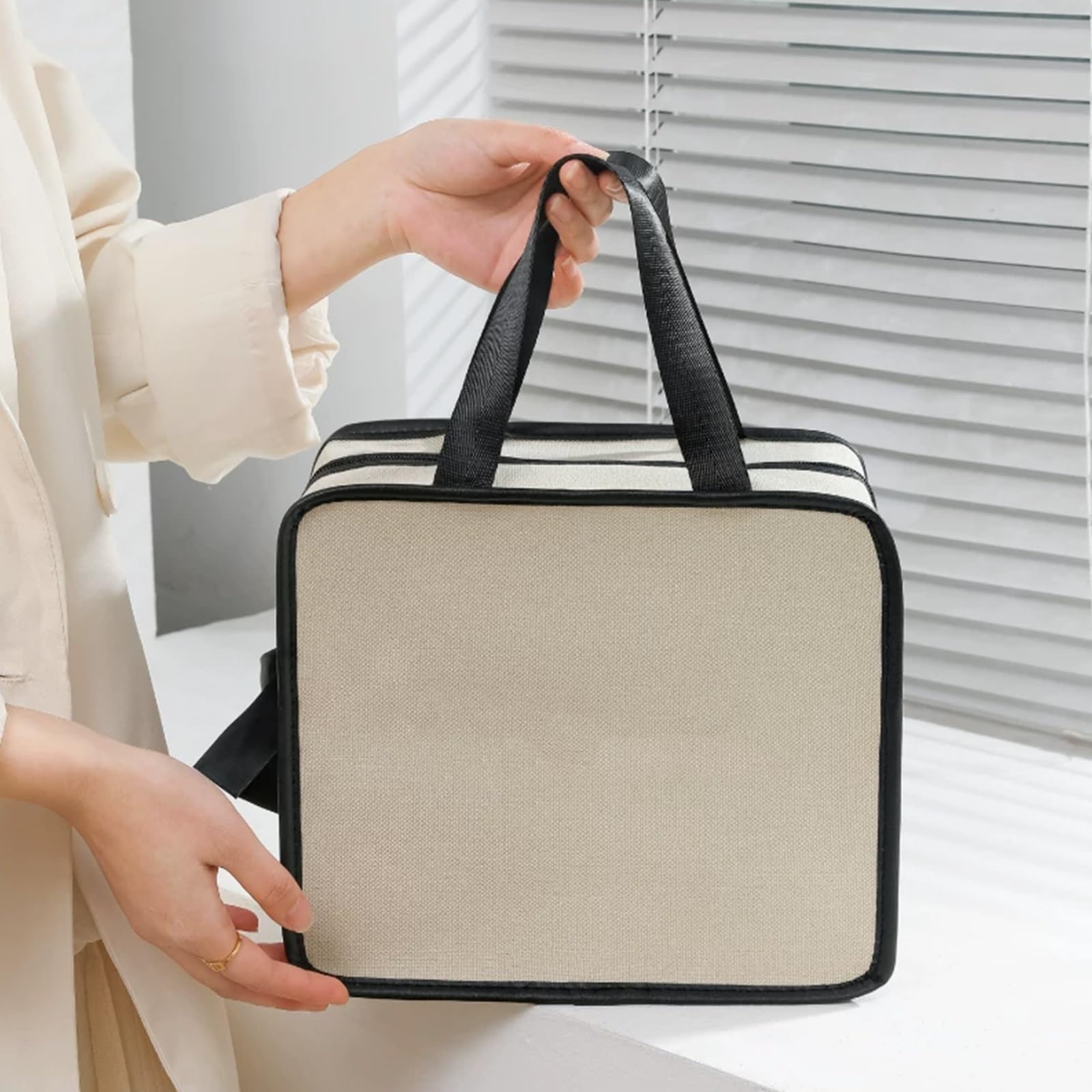 Beauty Case da Viaggio Appendere, Borsa da Toilette per Donna, Pochette Cosmetiche in Tela Multiuso per Viaggi, Ben Organizzate, Trova Gli Oggetti più Velocemente