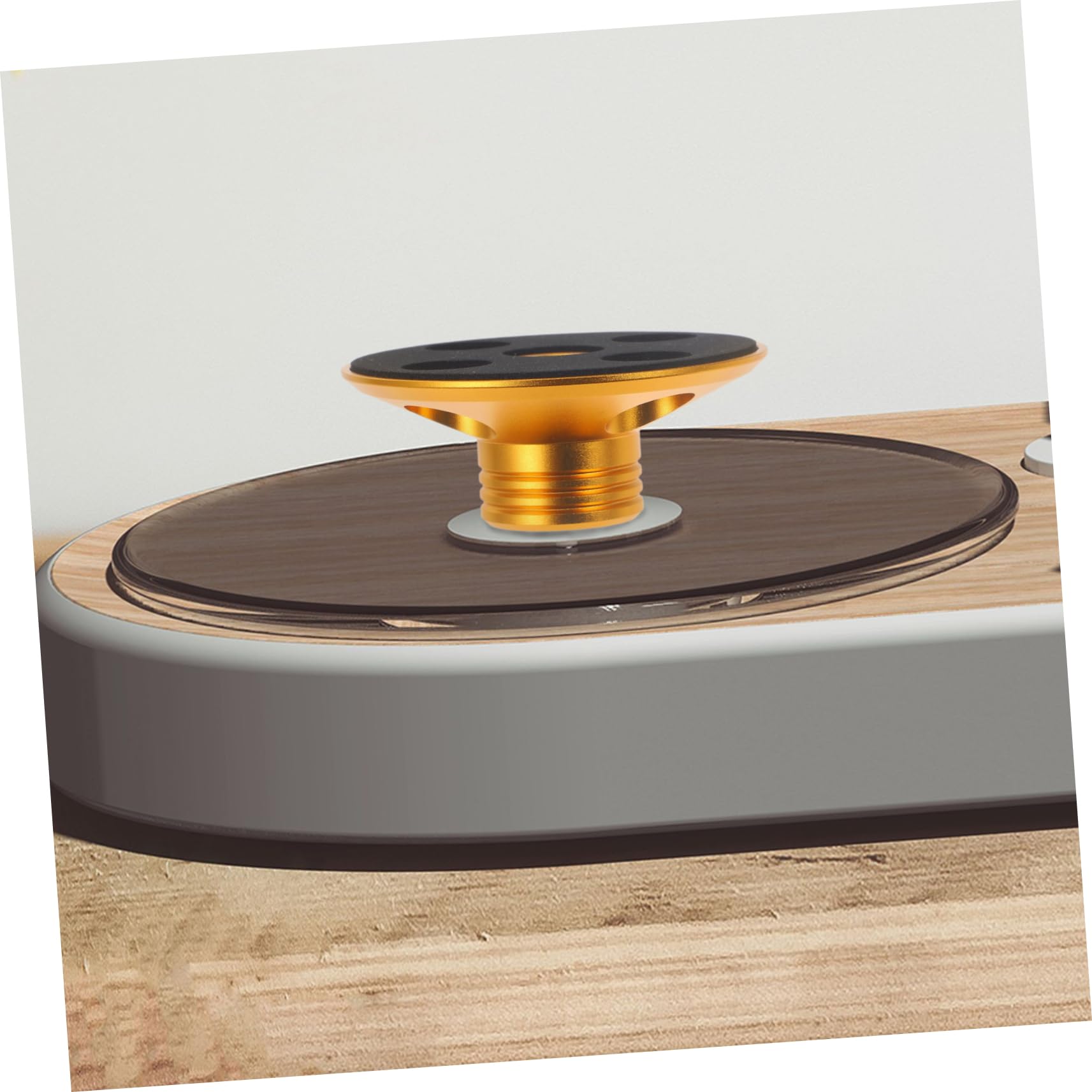 Peso de Vinilo Dorado de Aleación de Aluminio para Tocadiscos | Minimiza Vibraciones, Resistencia Superior a Impactos, Acabado Elegante en Dorado