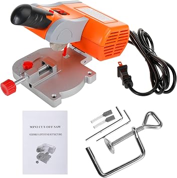 Mini Benchtop Cut-Off Miter Saw 2" Blade 1/2" Cutting Depth Mini Bench Cutting Metal Wood Plastic