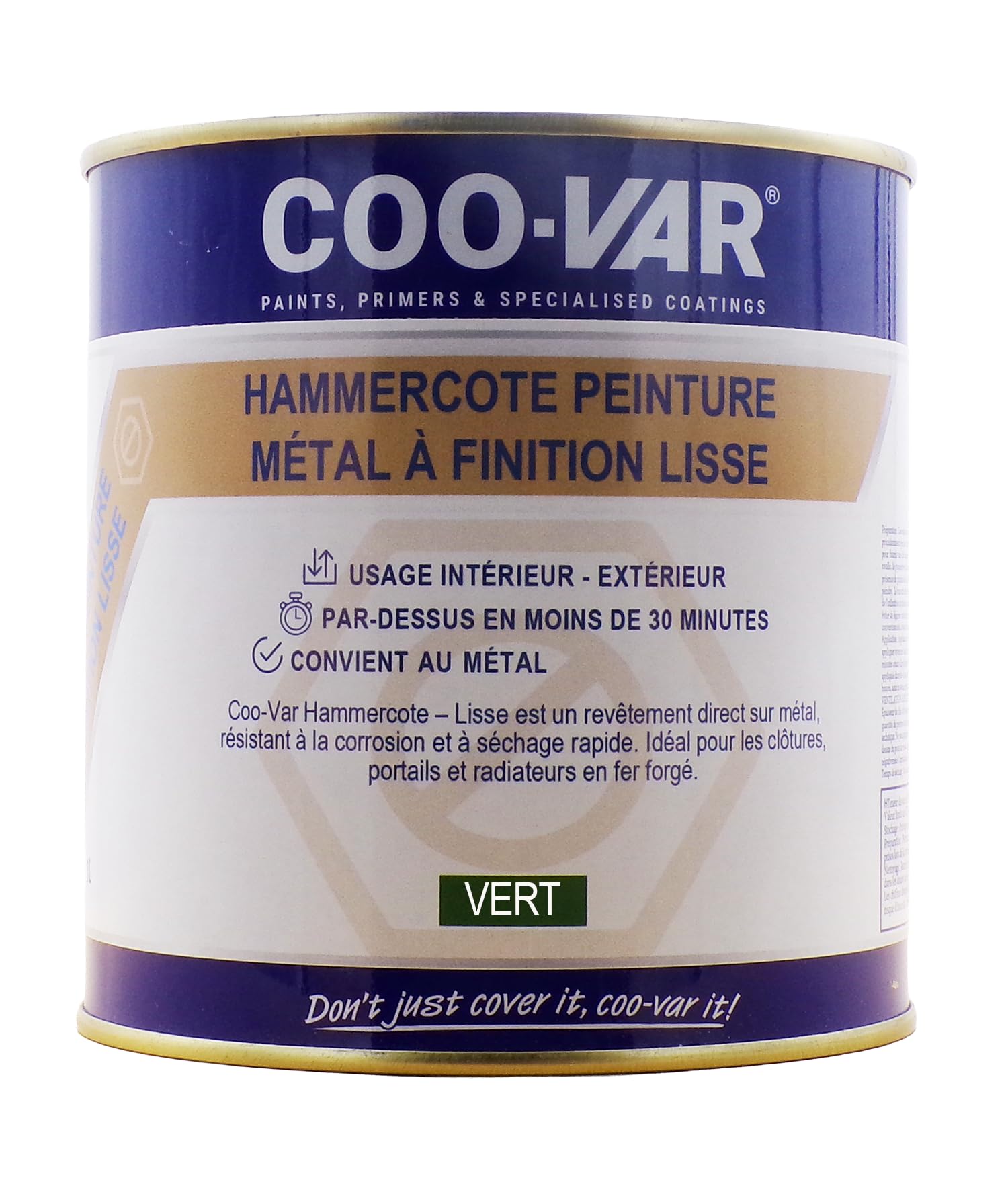 Coo-Var Pintura metálica lisa antioxidante - exterior e interior - Verde 1L