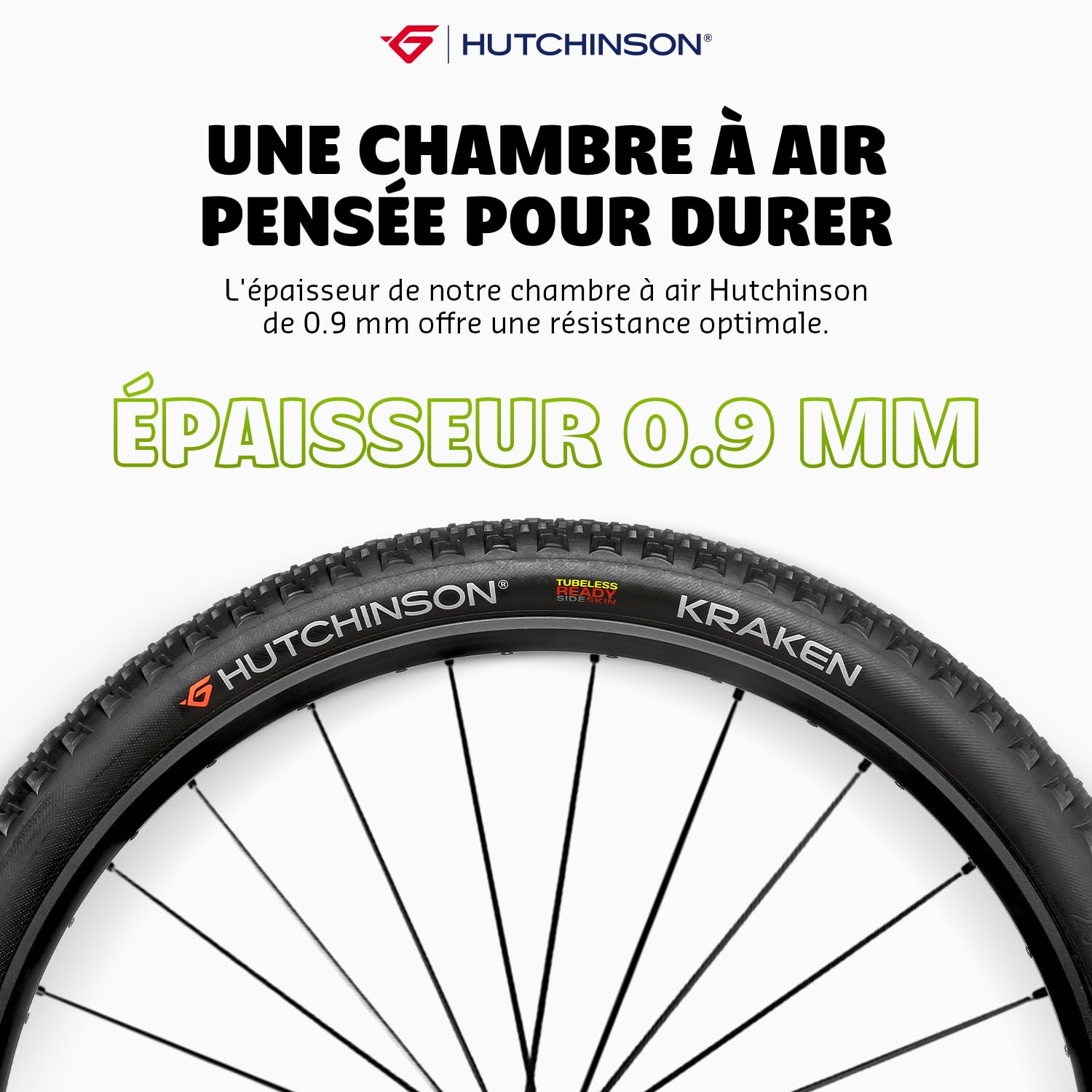 Hutchinson Chambre 27.5 x 1.7-2.35 VF Schrader Lot de 2, Noir
