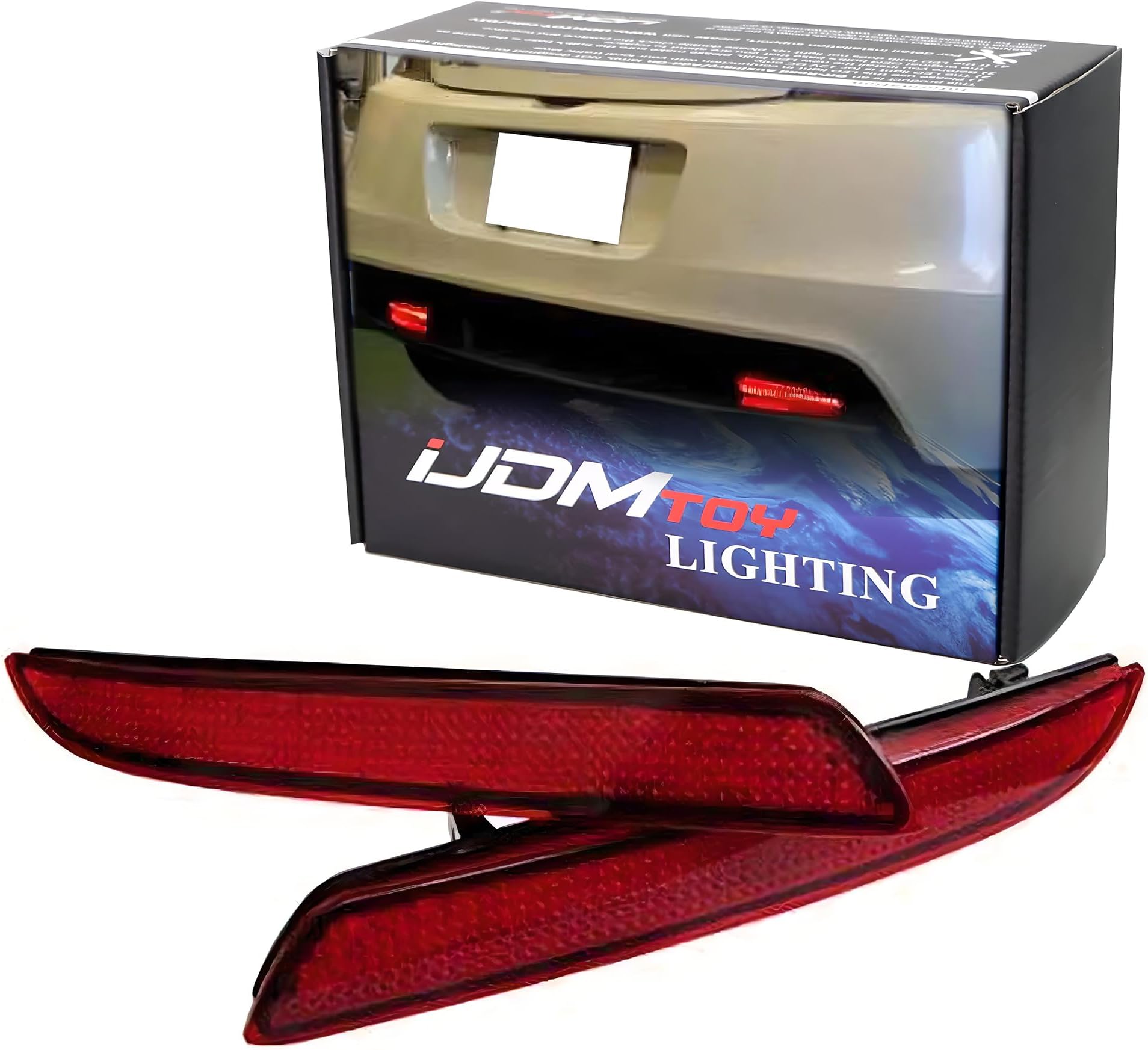 Smoked LED Rear Bumper Reflectors For Lexus RX350 2009-2015 - Sequential Turn Signal Brake Lights