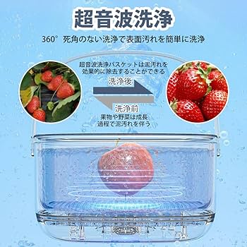 Amazon.co.jp: 超音波洗浄機 自動野菜果物洗浄機 果物、野菜、米
