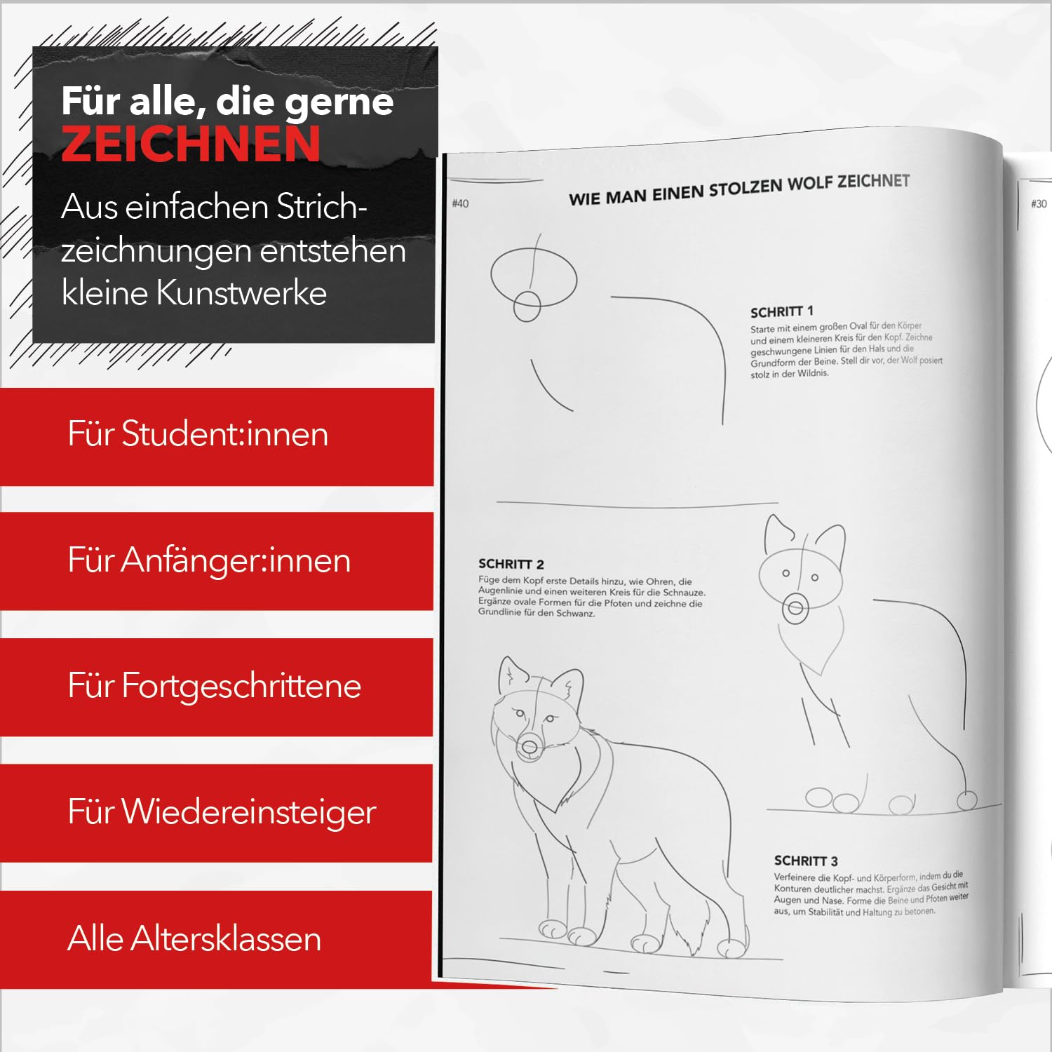 Einfach Zeichnen lernen – Schritt-für-Schritt Zeichenbuch mit coolen Motiven: Klare Linien & einfache Schraffuren für schöne Bleistiftzeichnungen – schnell umsetzbar, ohne Vorkenntnisse.