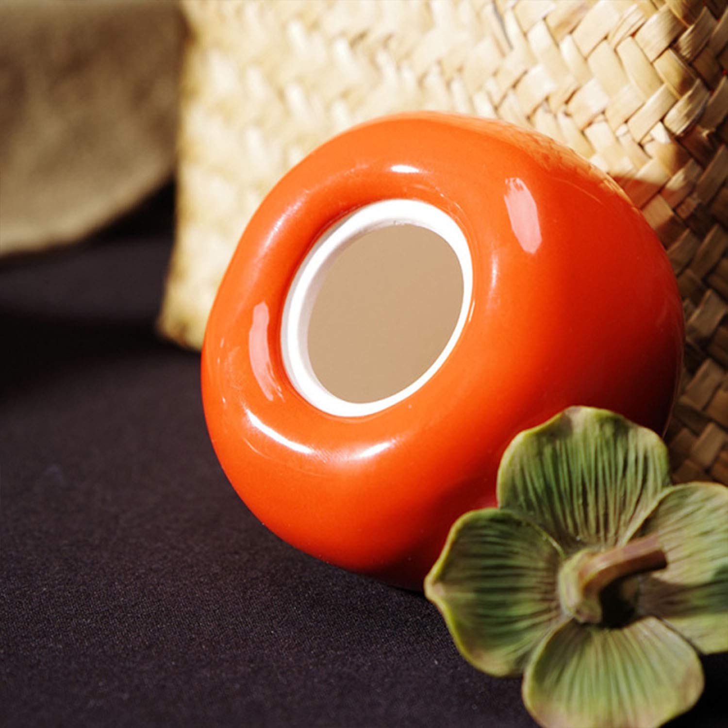 Amazon｜茶筒 茶道具 密封容器 柿の形 防湿 お茶の葉、お菓子