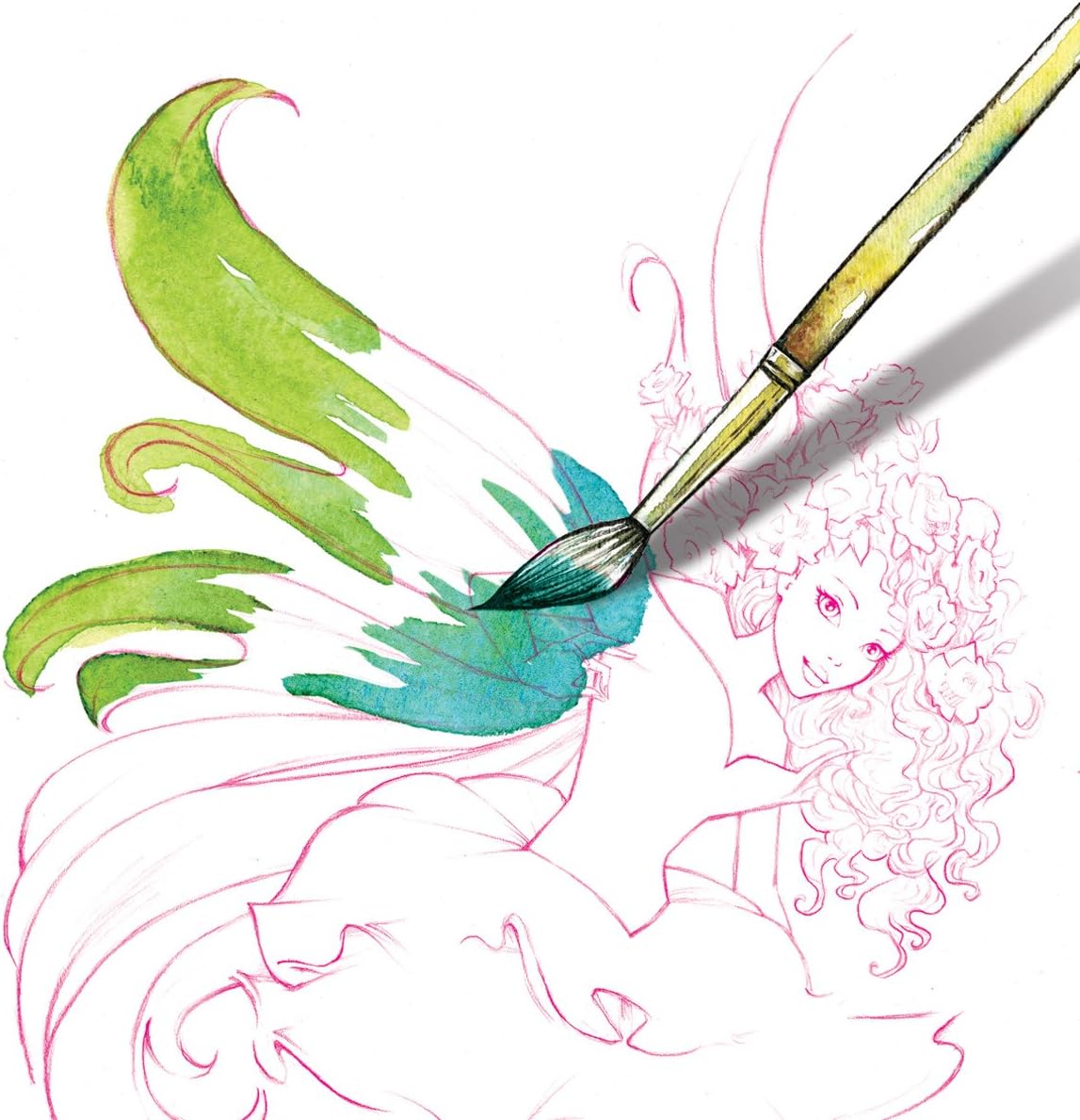 Style Me Up - Creative Craft Kit - Set of Watercolor Paints, Pencils, Brushes and Coloring Book for Girls - SMU-1301