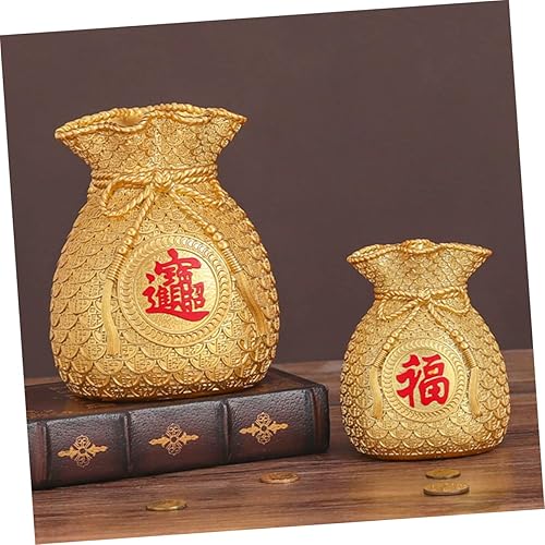 Miniatura 9 de Hucha china de la suerte figura de Feng Shui, adorno de banco de monedas, figuras de dinero chino de la suerte para niños, decoración del hogar,