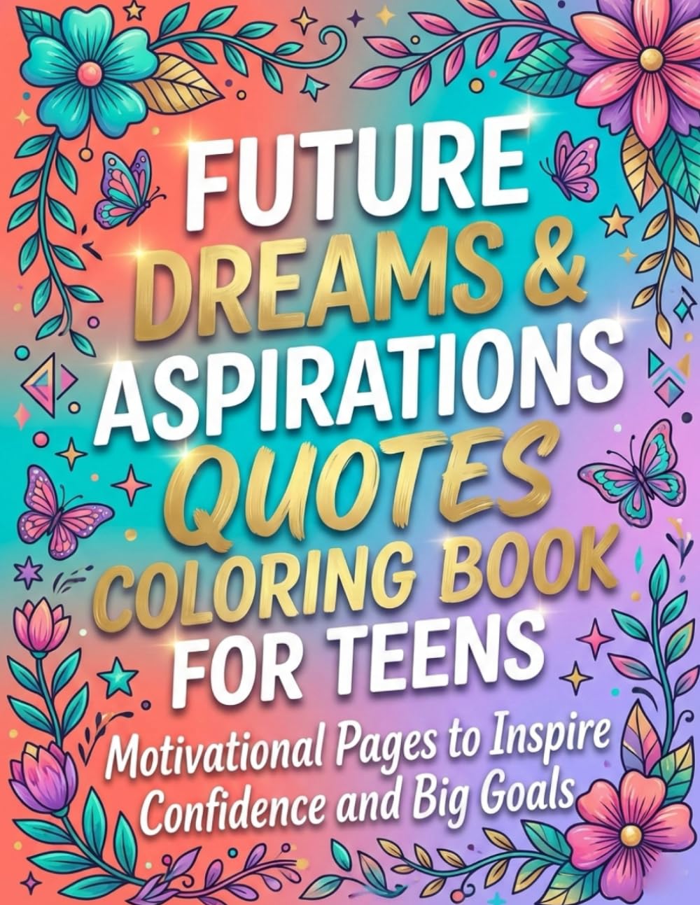Future Dreams & Aspirations Quotes Coloring Book for Teens: Motivational Pages to Inspire Confidence and Big Goals